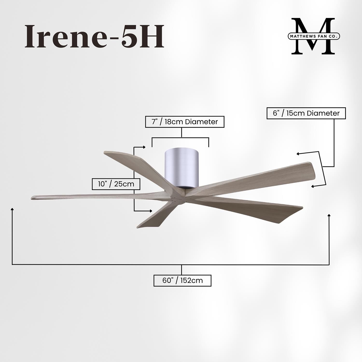 Irene 60 Inch Flush Mount Fan by Matthews Fan Company