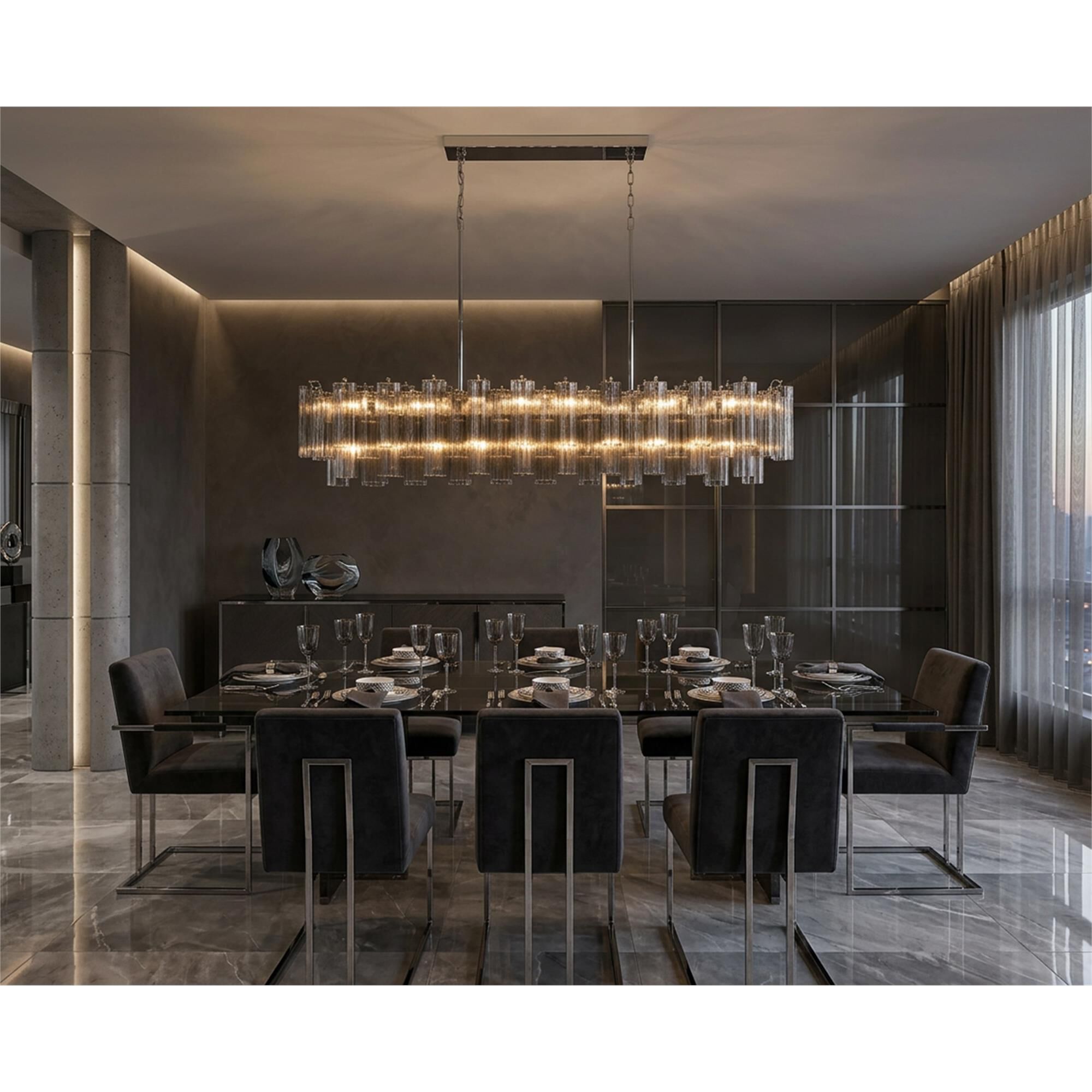 Addis Large Linear Chandelier,