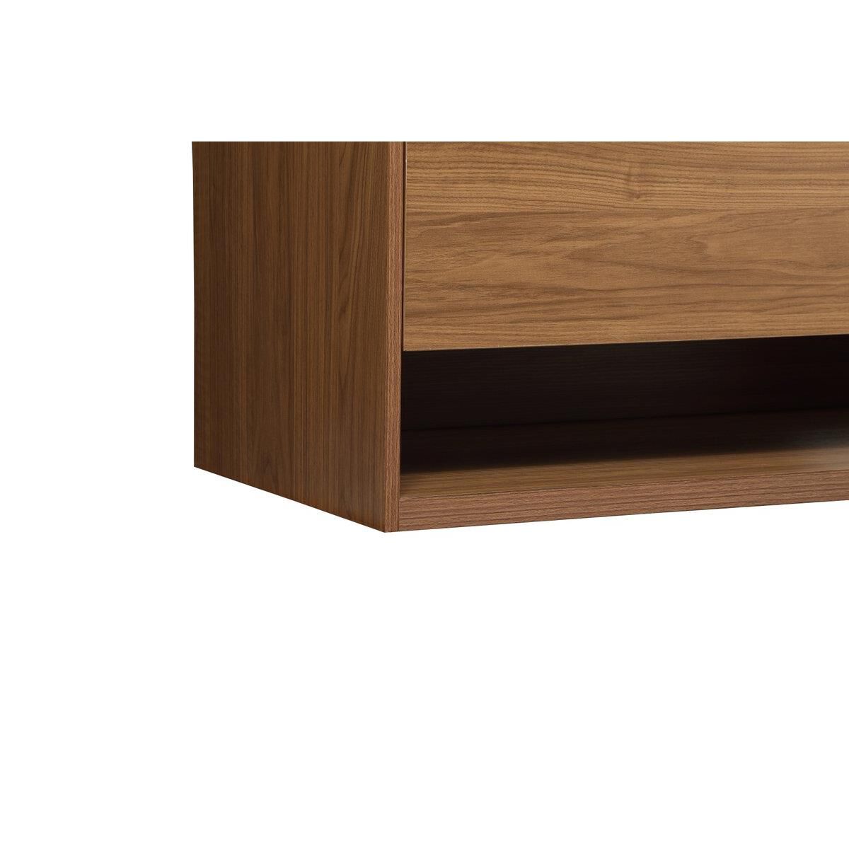 Shown in Walnut Brown finish and Without Backsplash accent