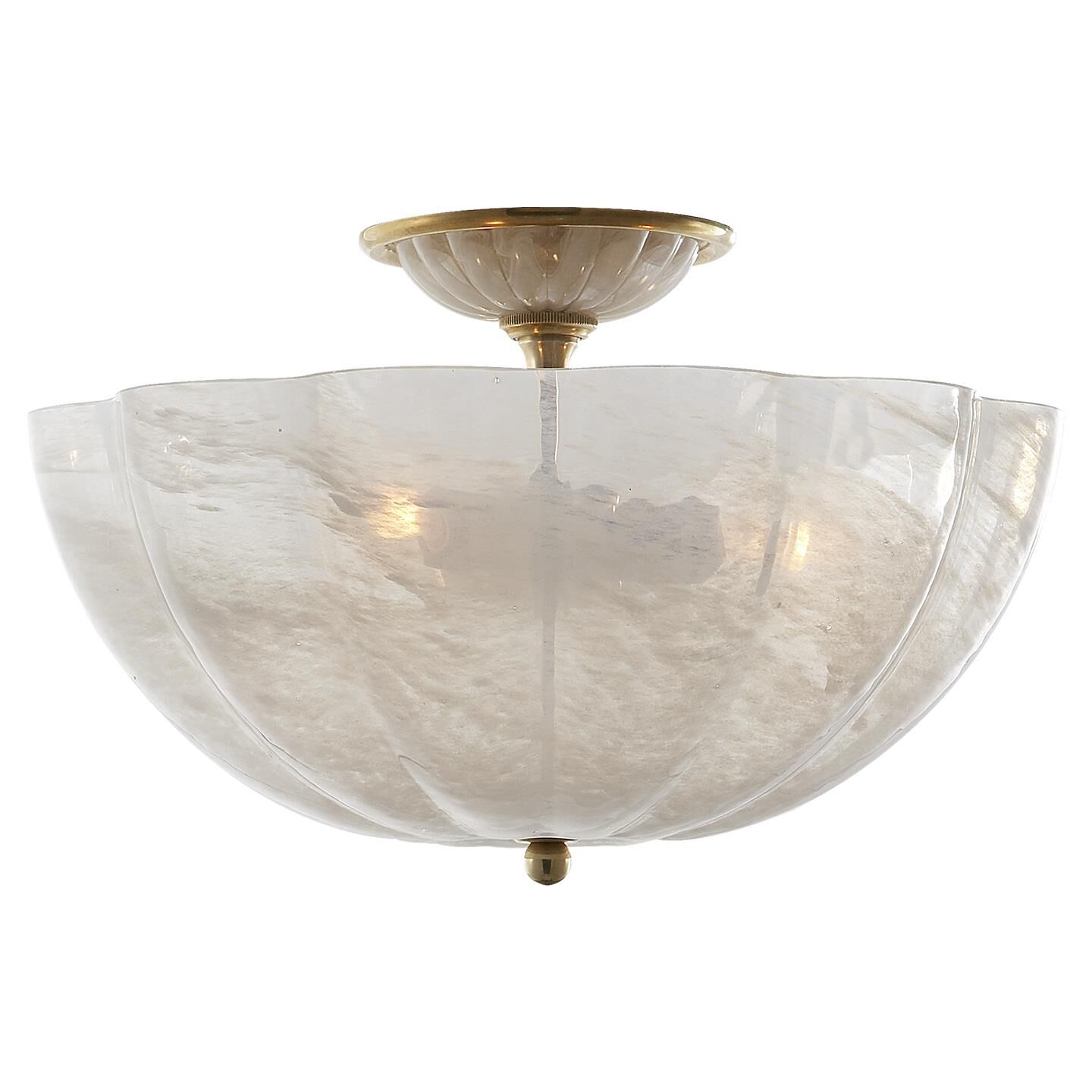 AERIN Rosehill 16 Inch 3 Light Semi Flush Mount by Visual Comfort Signature Collection