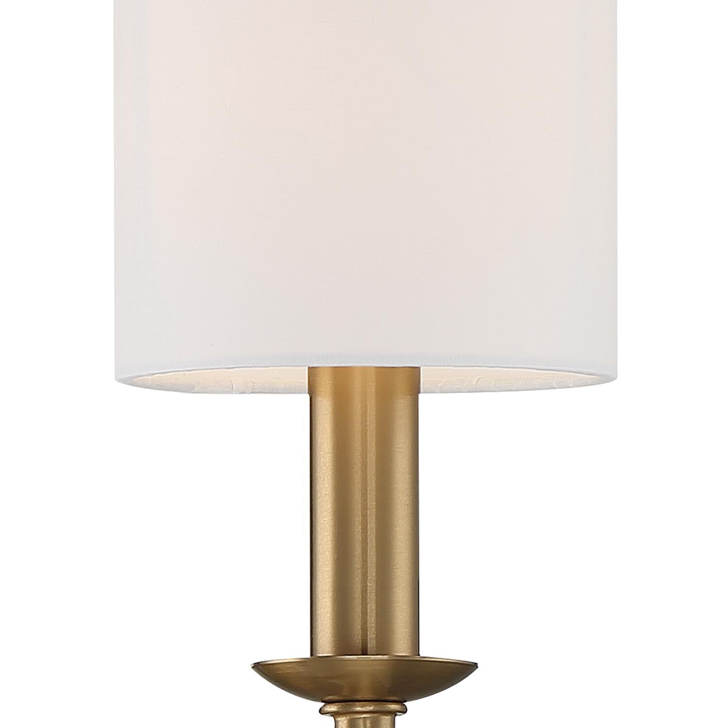 Shown in Aged Brass finish and Silk glass and Silk shade