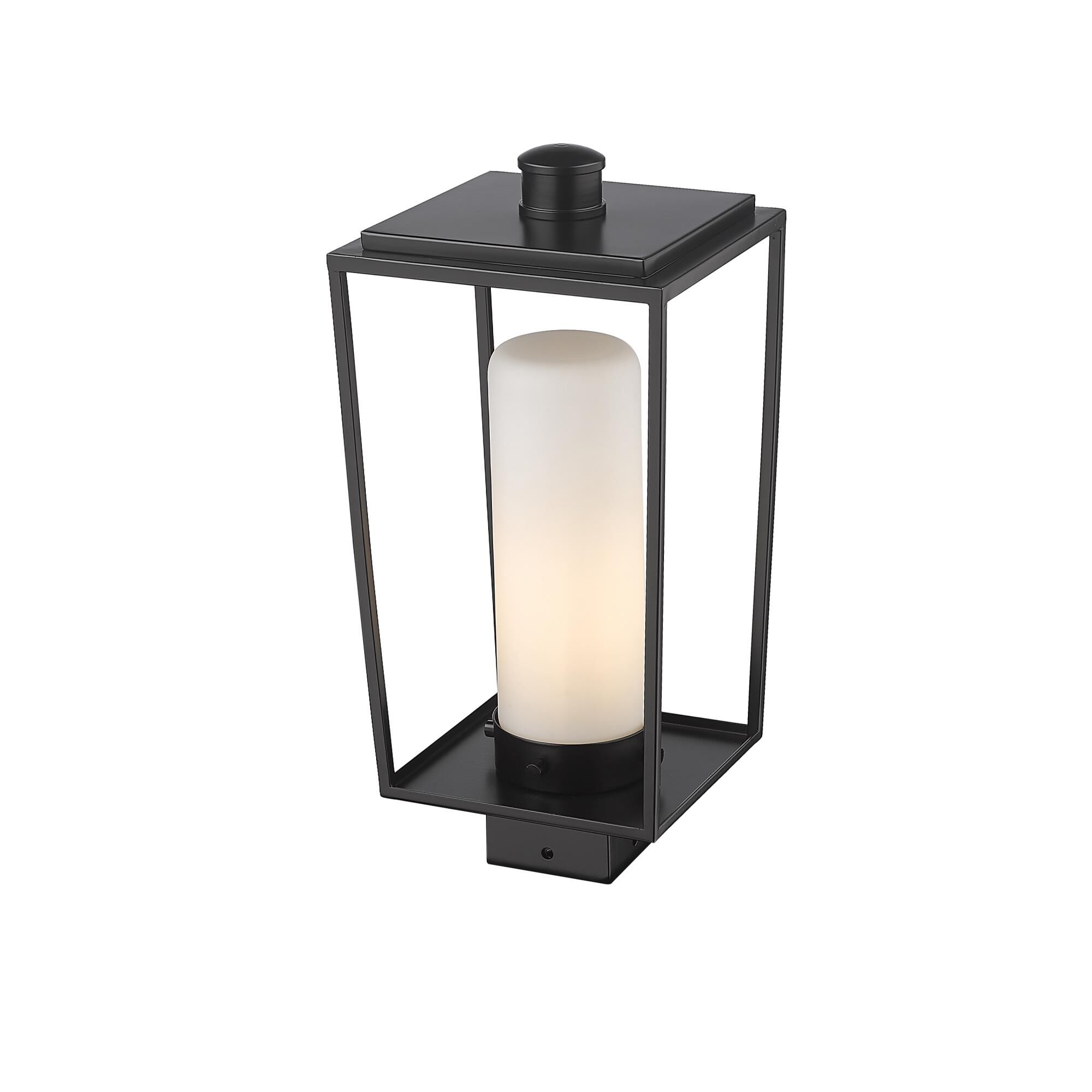 Shown in Black finish and Glass shade
