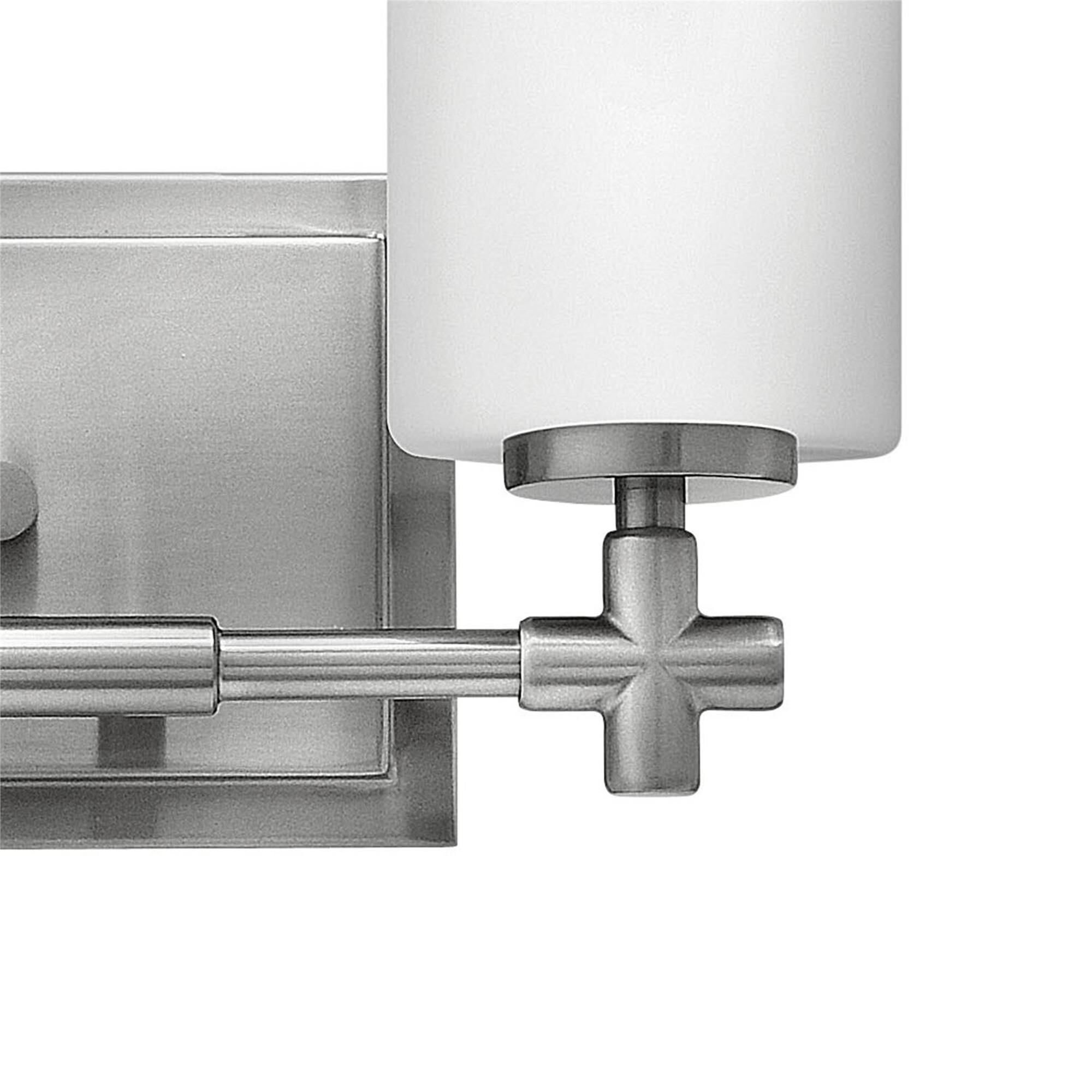 Shown in Brushed Nickel finish and Etched Opal glass