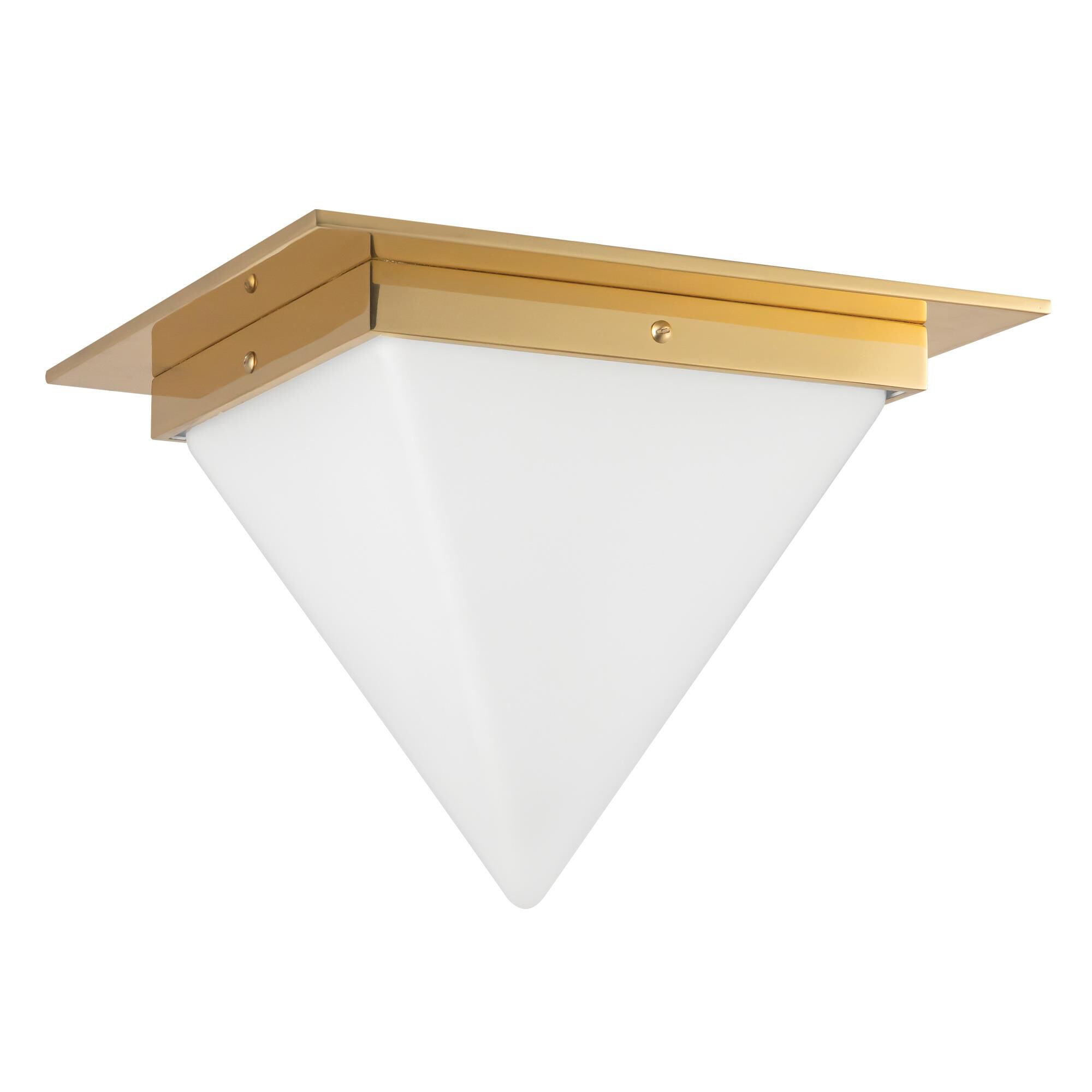 Shown in Patina Brass finish and Matte Opal glass