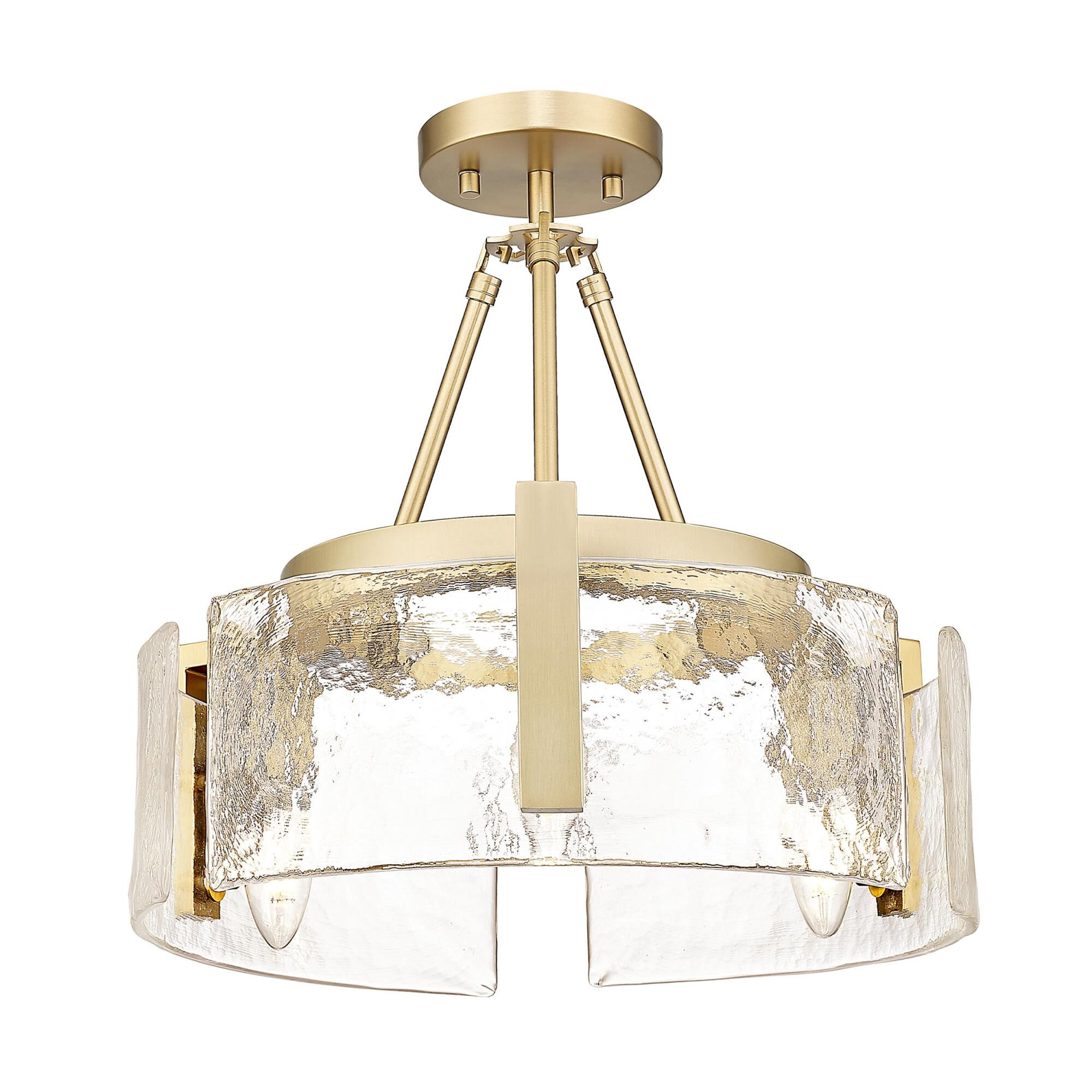 Shown in Brushed Champagne Bronze finish and Hammered Water glass