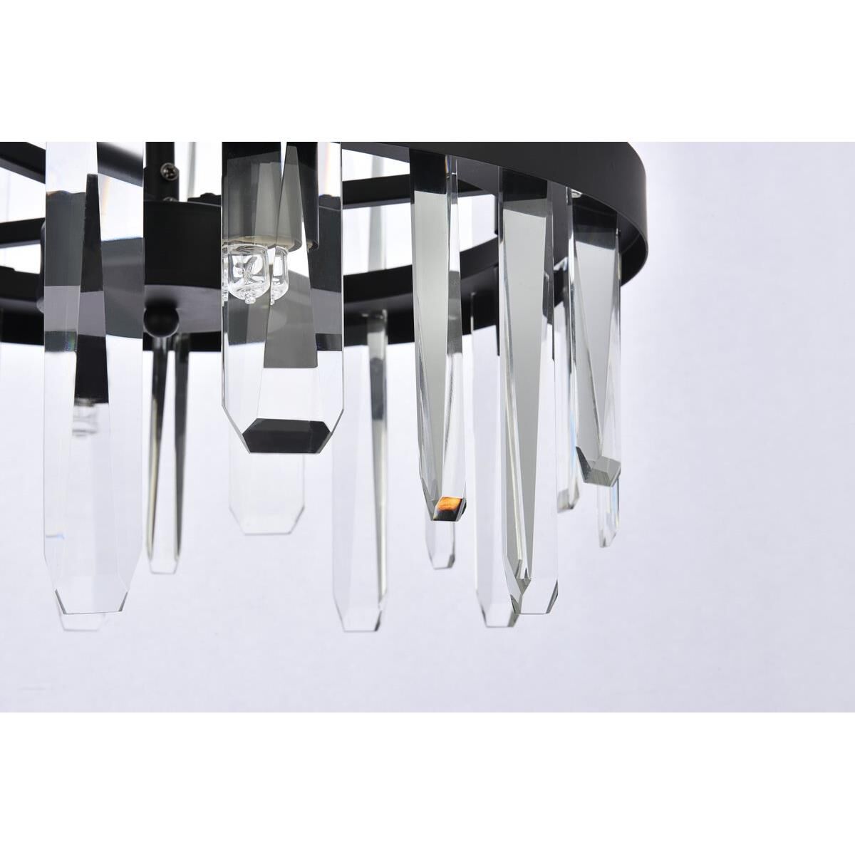 Shown in Black finish and Royal Cut Clear crystal