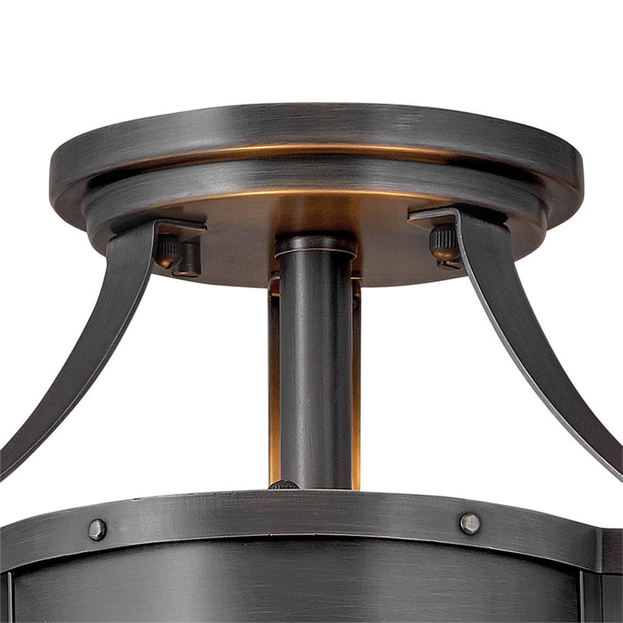 Chance 14 Inch 2 Light Semi Flush Mount,