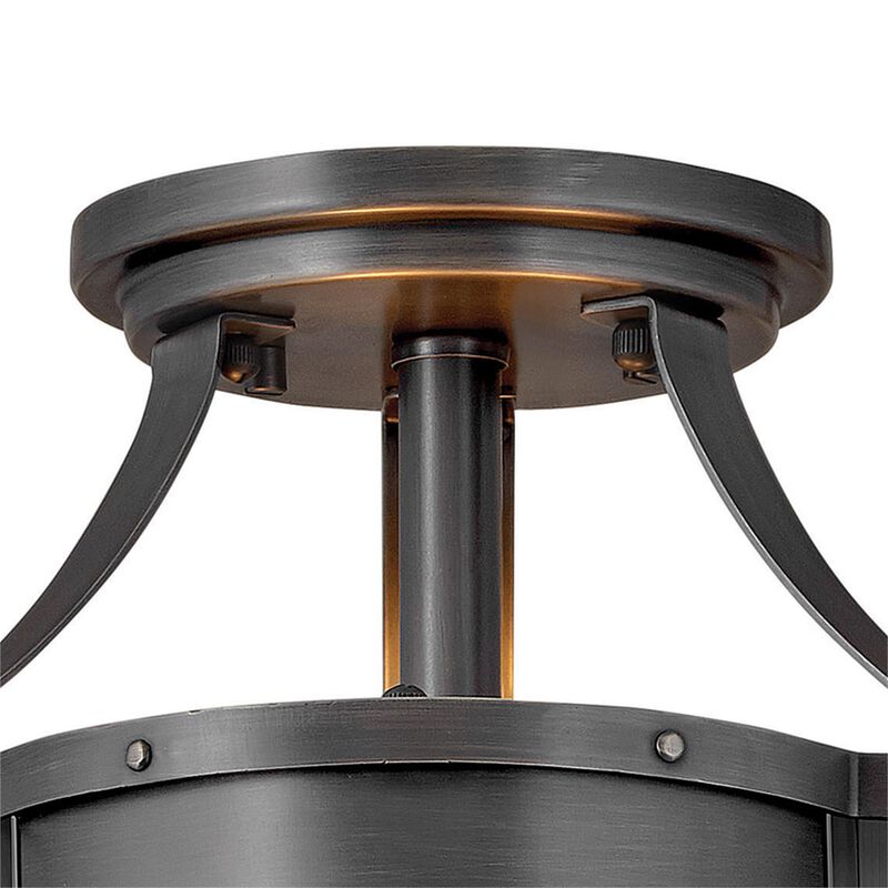 Chance 14 Inch 2 Light Semi Flush Mount by Hinkley