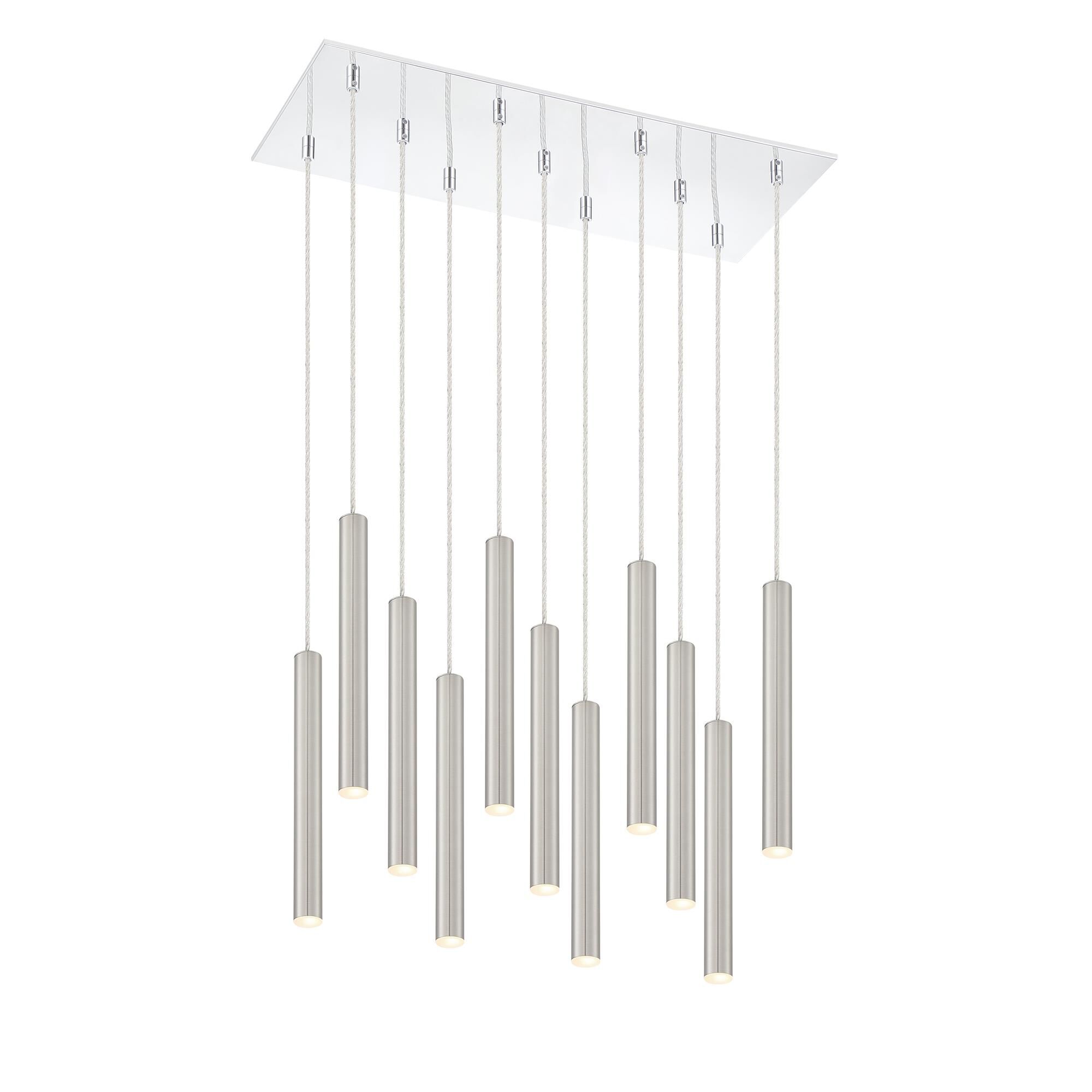 Shown in Chrome finish and Steel glass and Steel shade