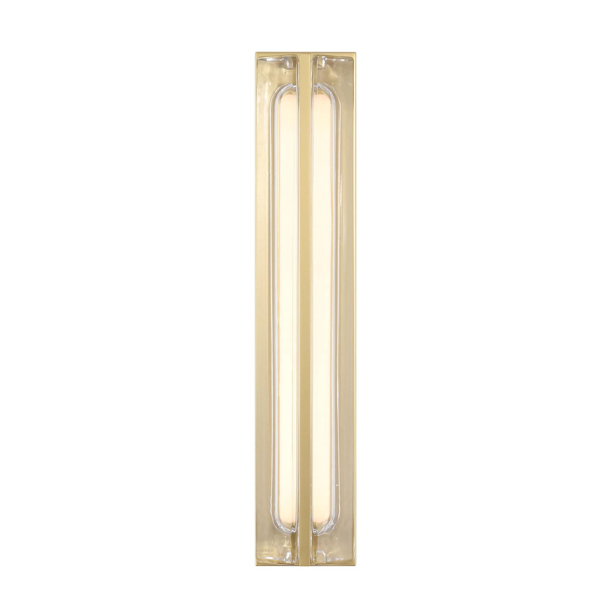 Shown in Gold finish and Clear glass
