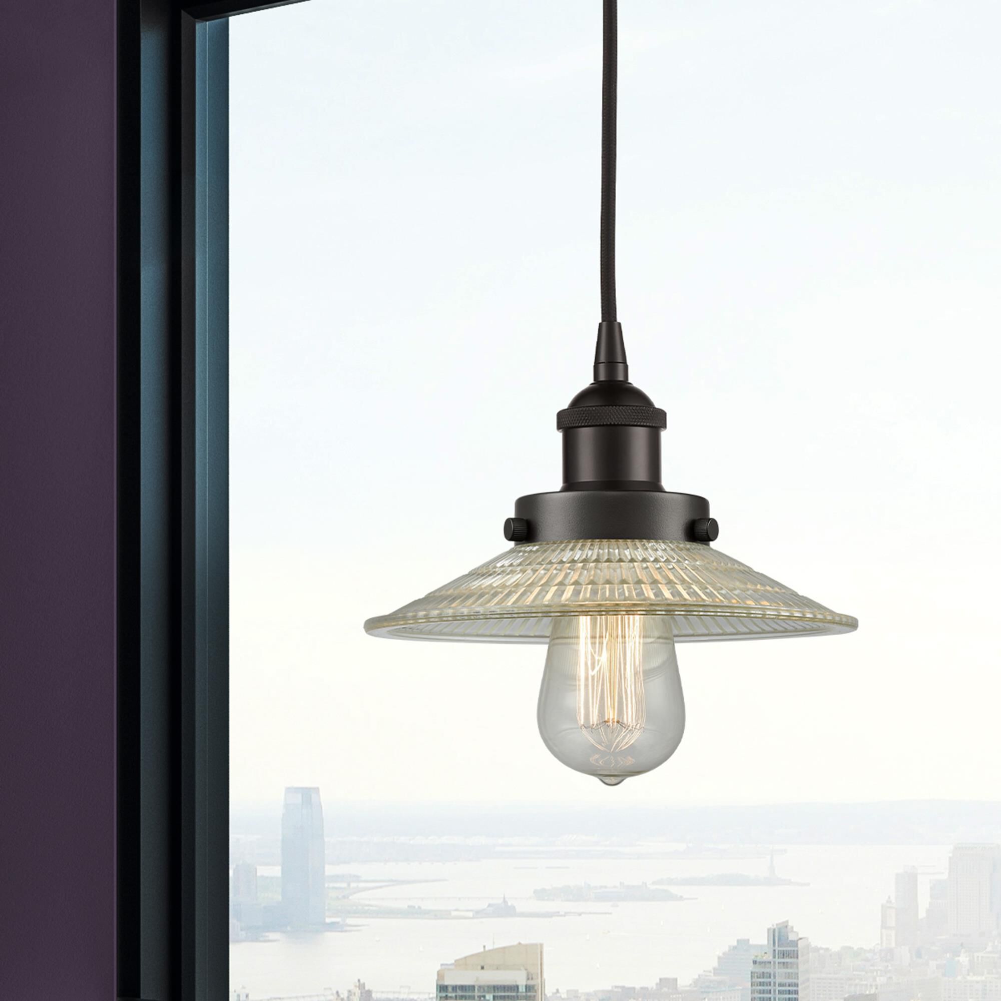 Shown in Oil Rubbed Bronze finish and Clear glass