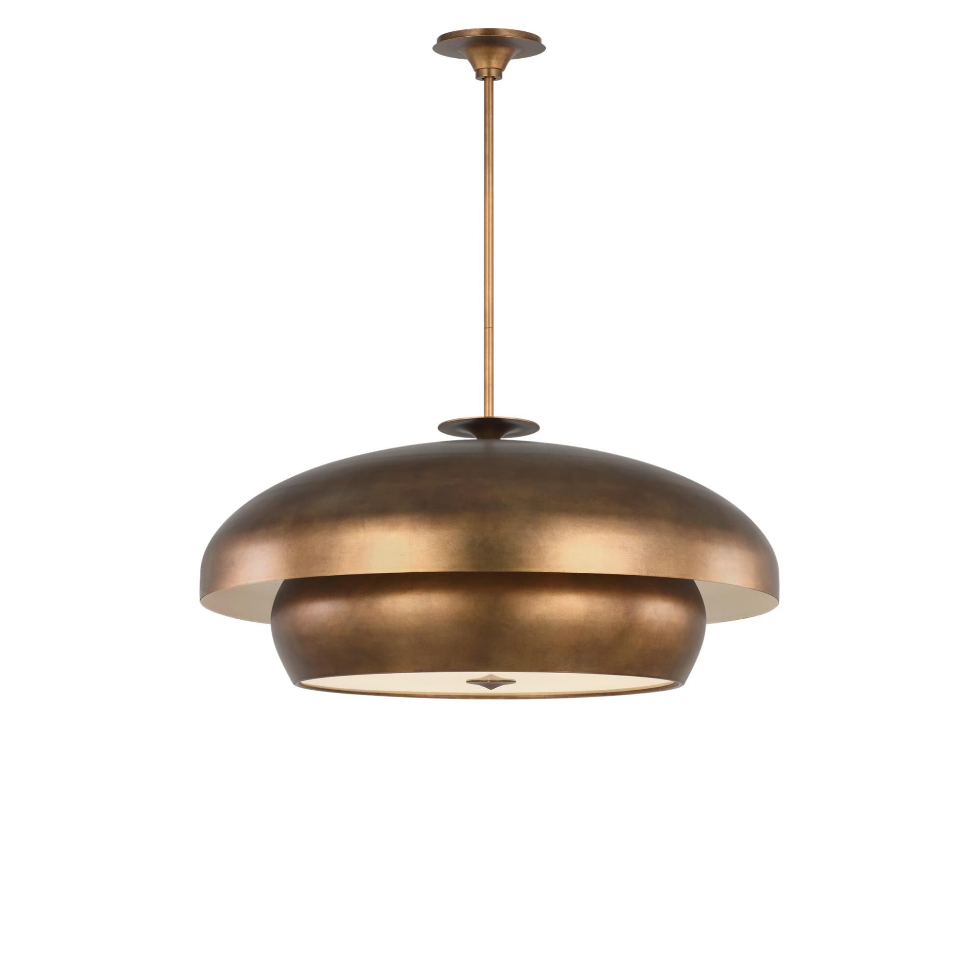 Shown in Vintage Gild finish and Silk Print Inside, Clear Outside Tempered glass