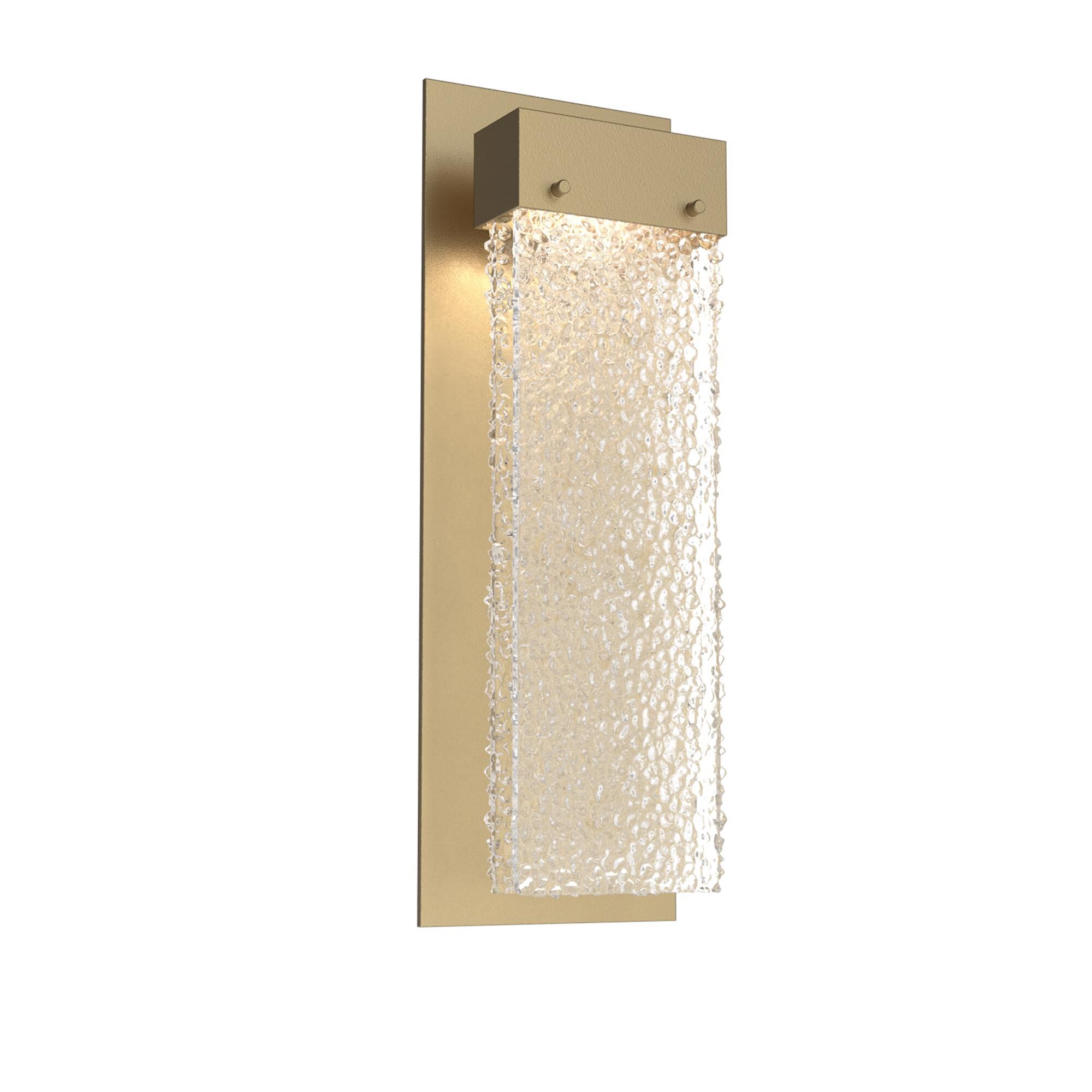 Shown in Gilded Brass finish and Clear Rimelight glass