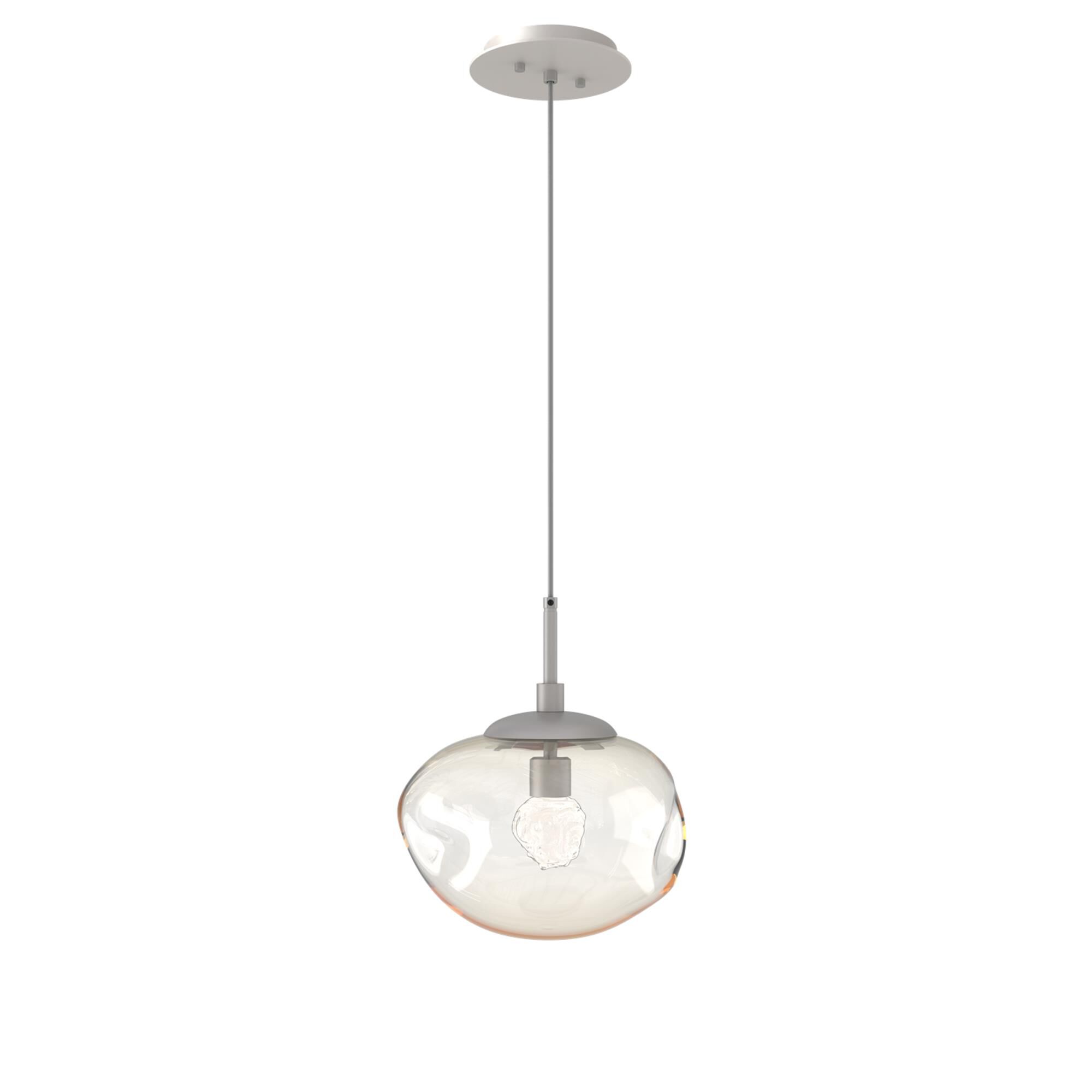 Shown in Metallic Beige Silver finish and Floret Inner Amber Outer glass