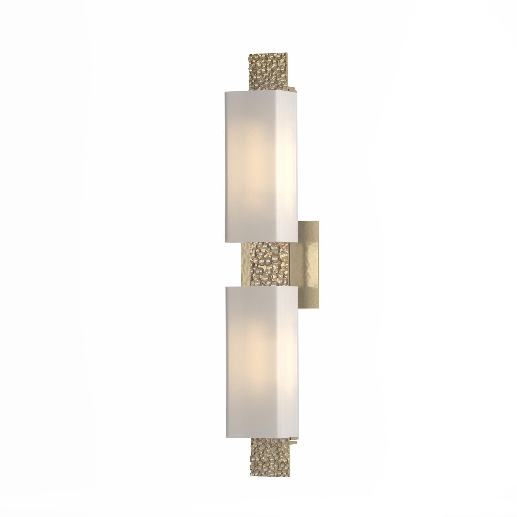 Shown in Modern Brass finish and Opal glass