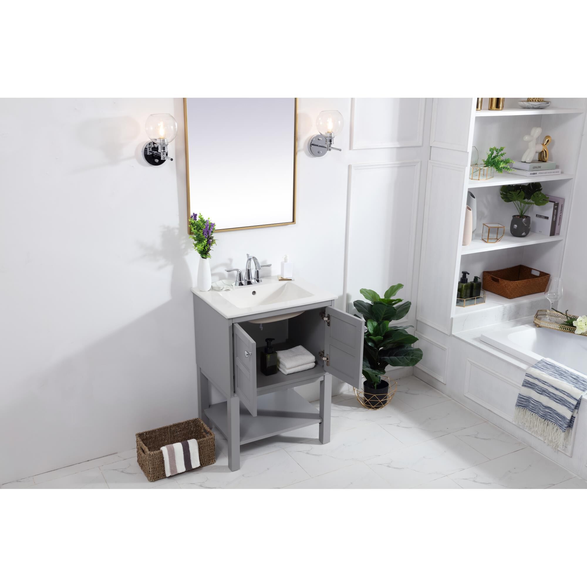 Shown in Grey finish