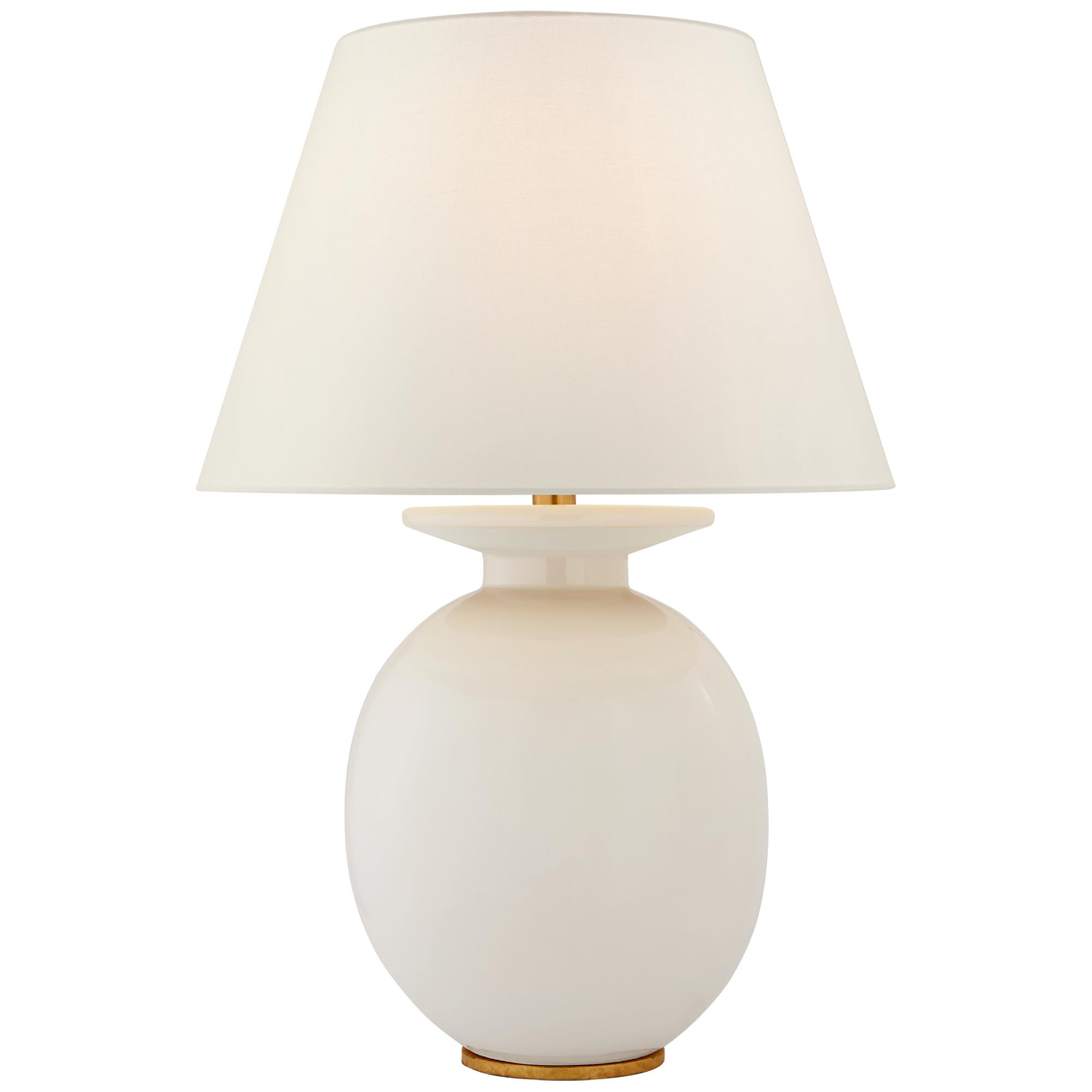 Shown in Ivory finish and Linen shade