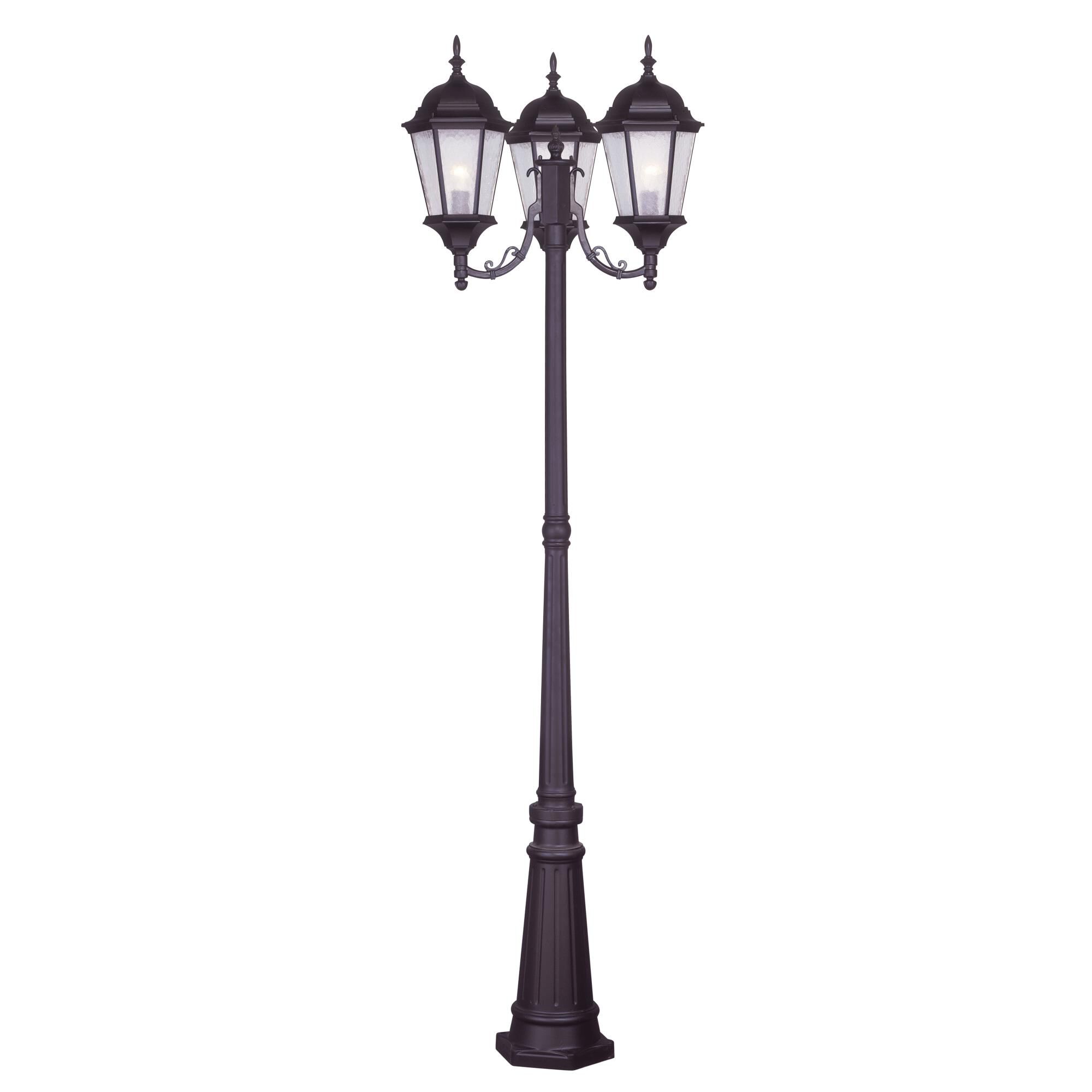 Hamilton 86 Inch Tall 3 Light Outdoor Post Lamp by Livex Lighting