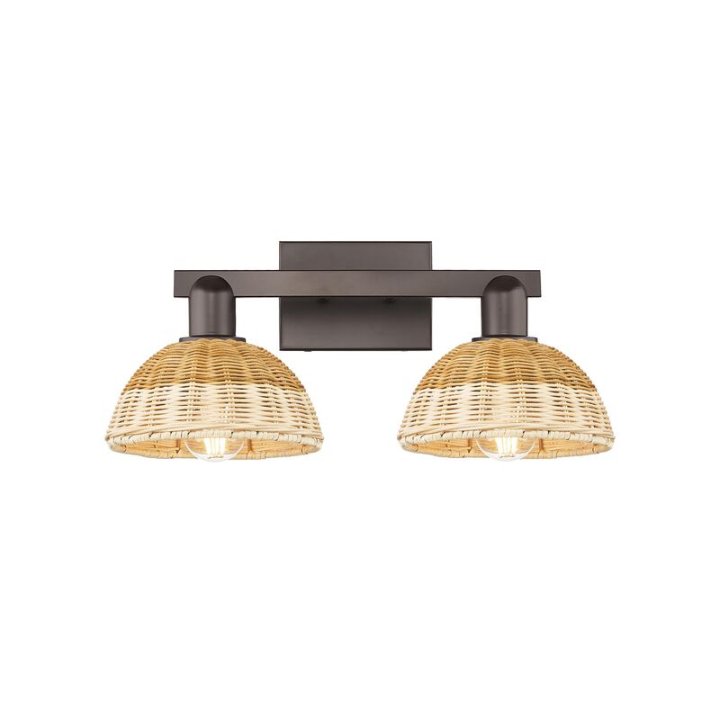 Bruno Marashlian Natural Ballston Dome 16 Inch Bath Vanity Light by Innovations Lighting