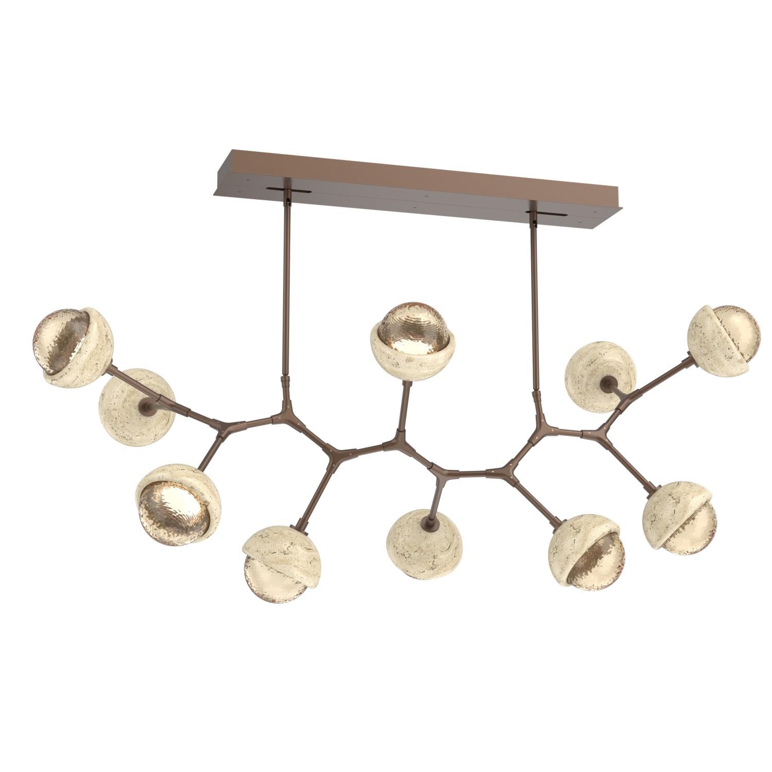 Levi Wilson Cabochon 56 Inch Linear Suspension Light by Hammerton Studio