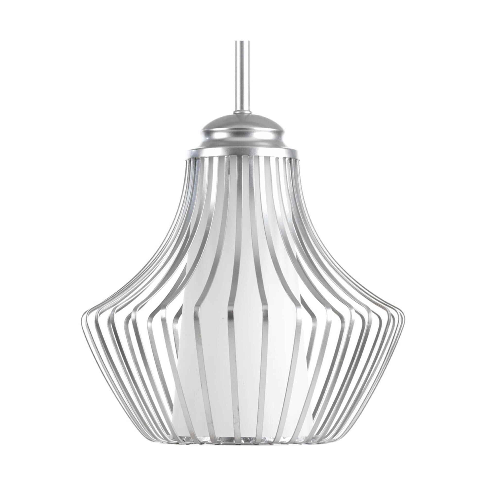 Shown in Metallic Silver finish and Etched White glass