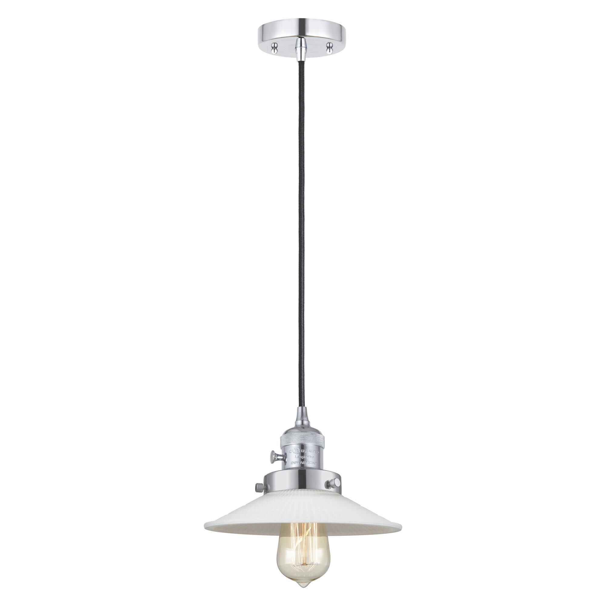 Shown in Polished Chrome finish and Matte White glass