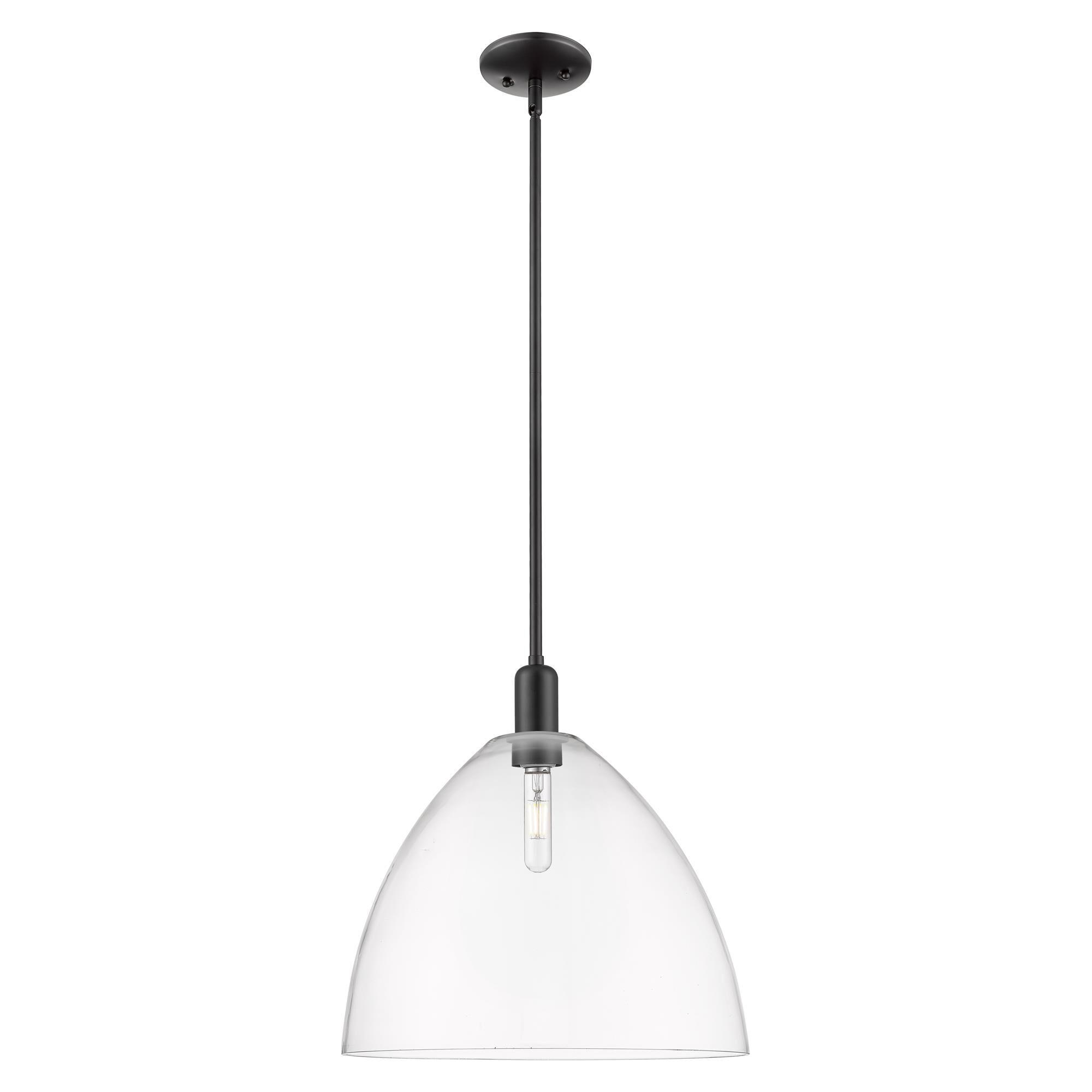 Shown in Matte Black finish and Clear glass