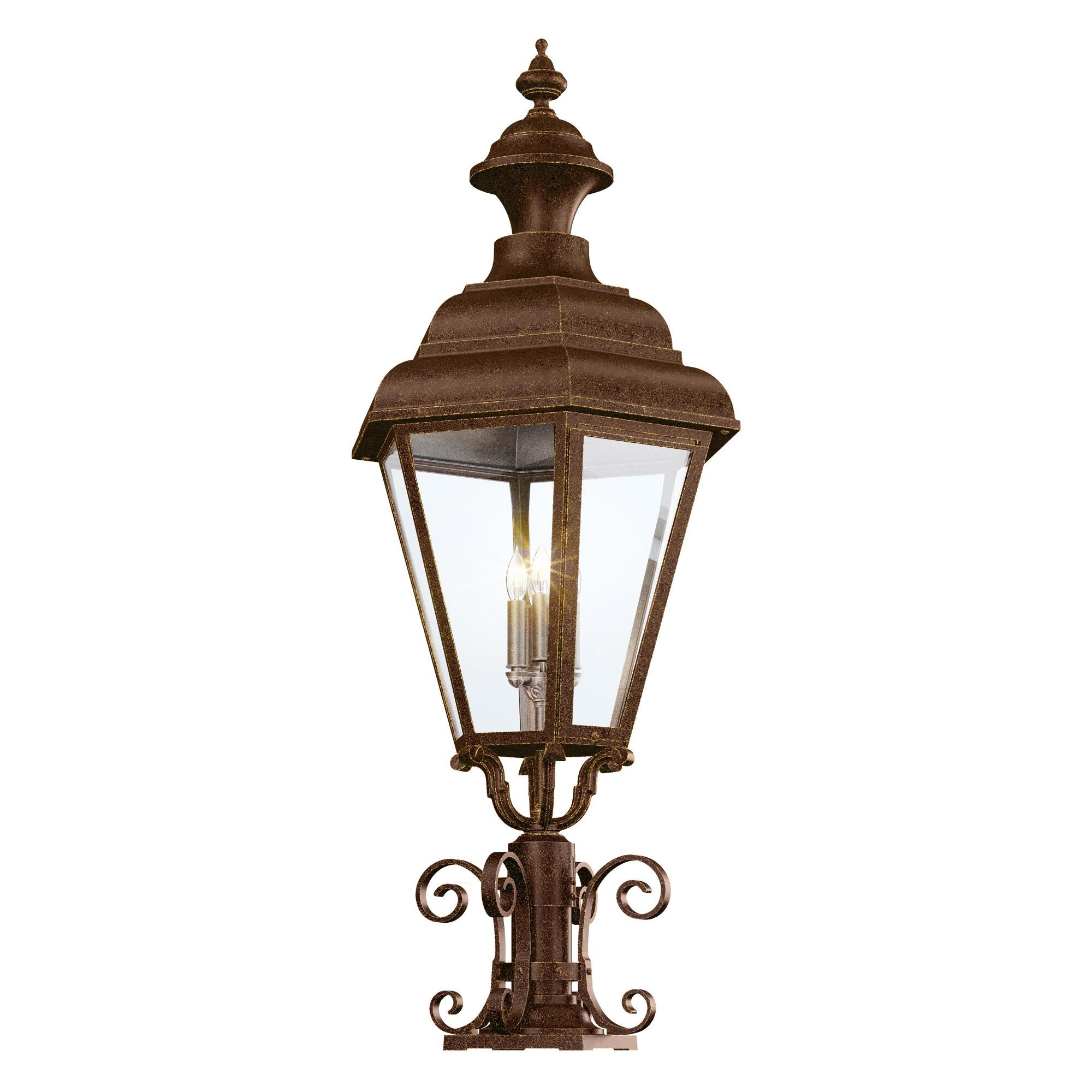 Jamestown 52 Inch Tall 4 Light Outdoor Post Lamp by Hanover Lantern
