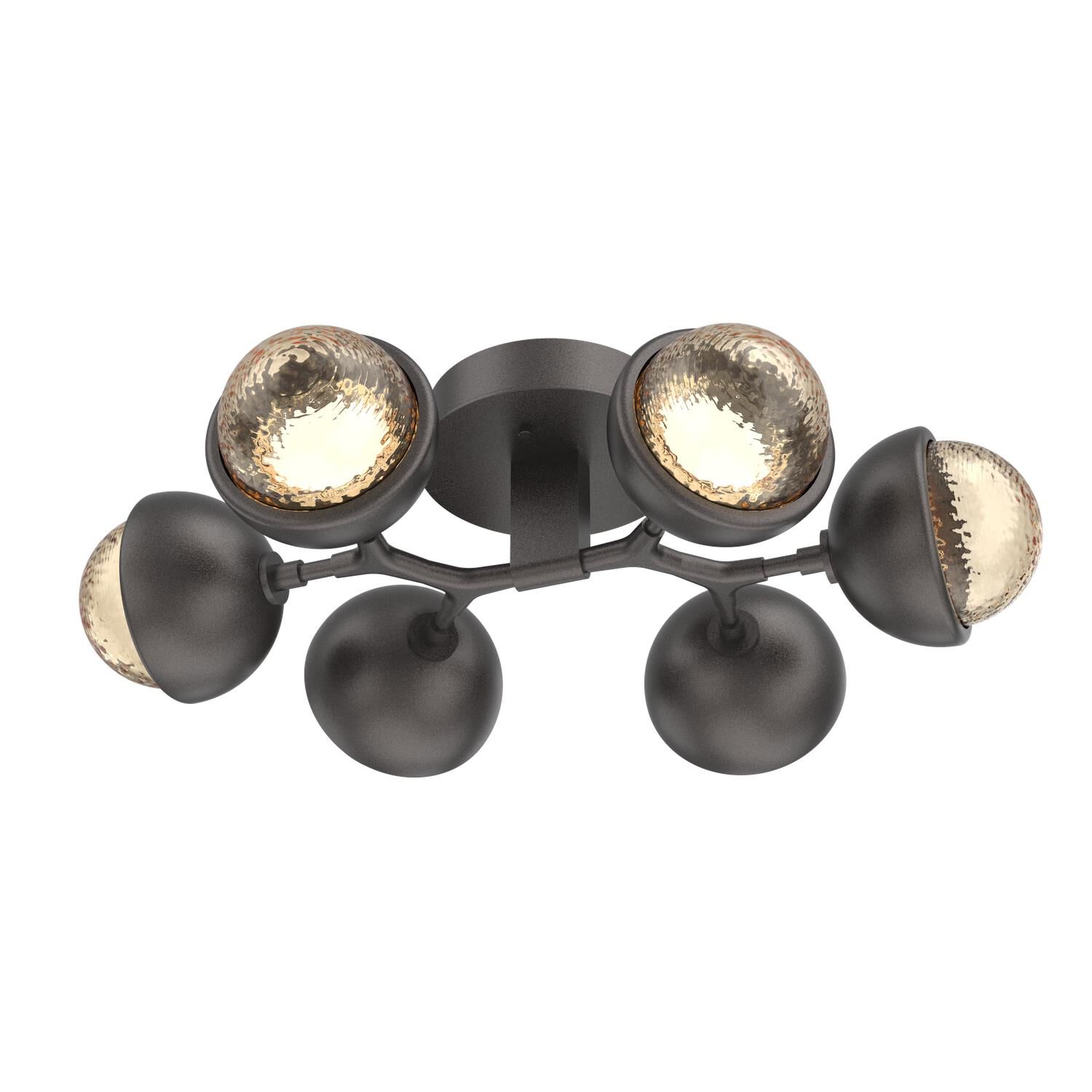 Shown in Graphite finish and Amber glass and Metal Shade Matching Finish accent