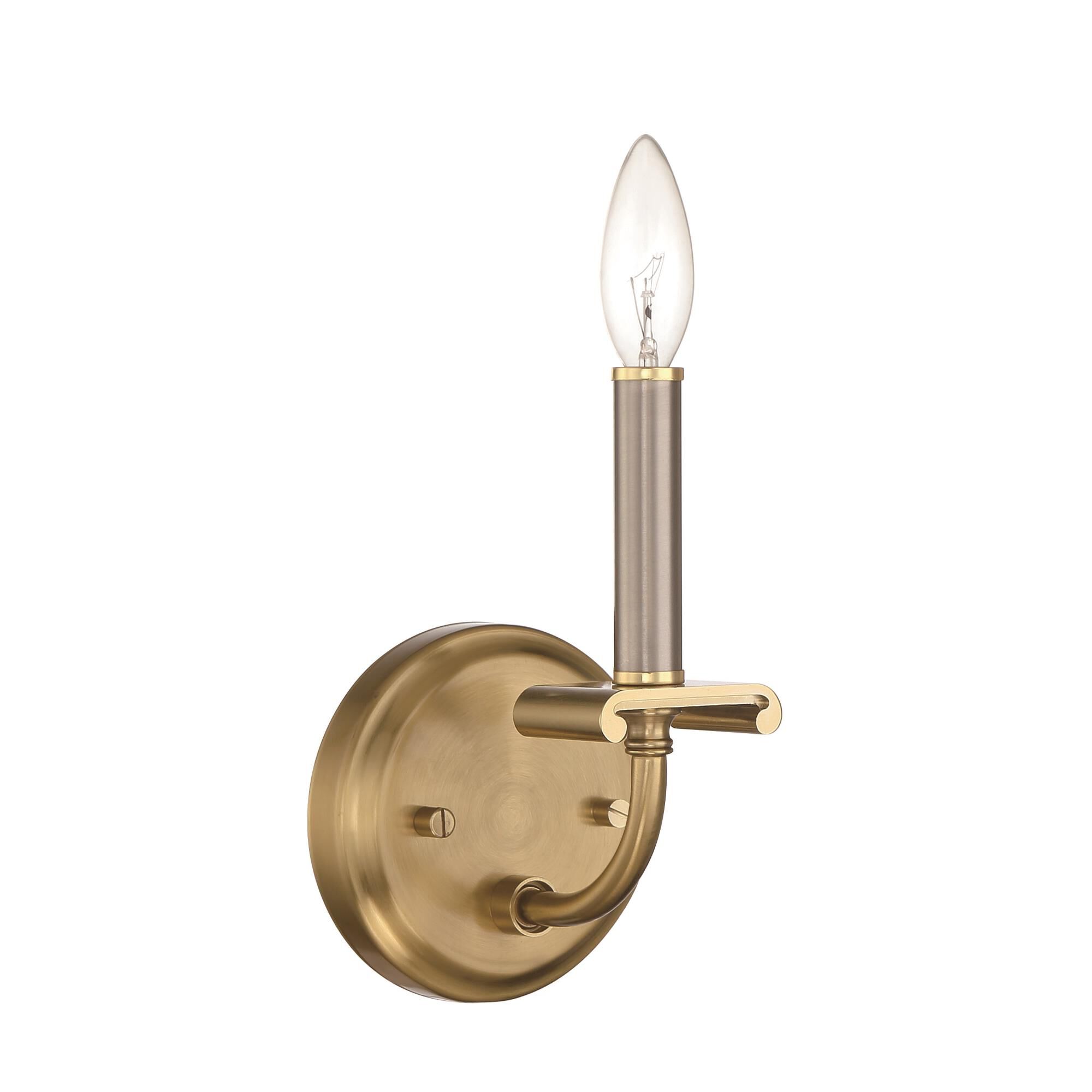 Shown in Brushed Polished Nickel / Satin Brass finish