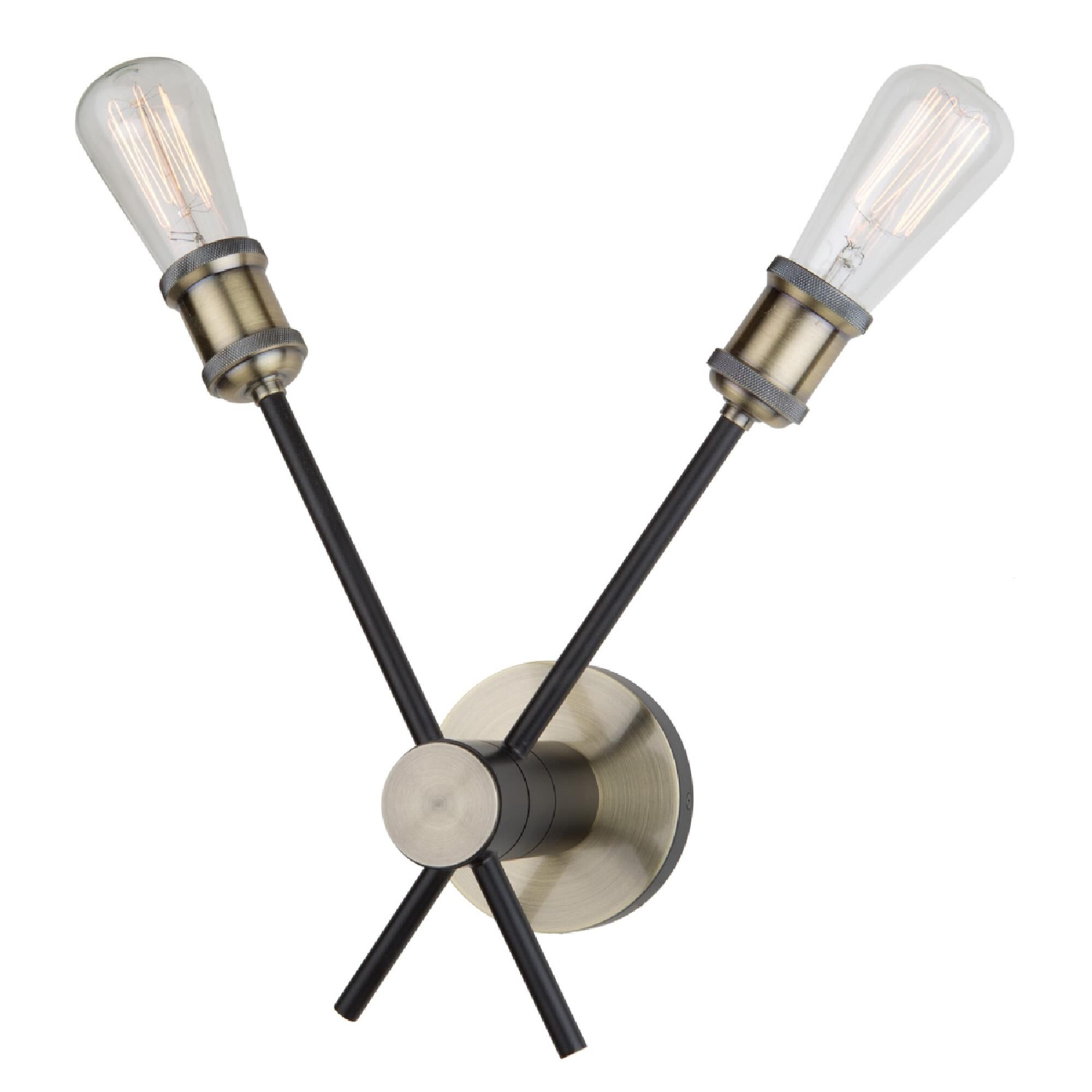 Shown in Matte Black & Satin Brass finish