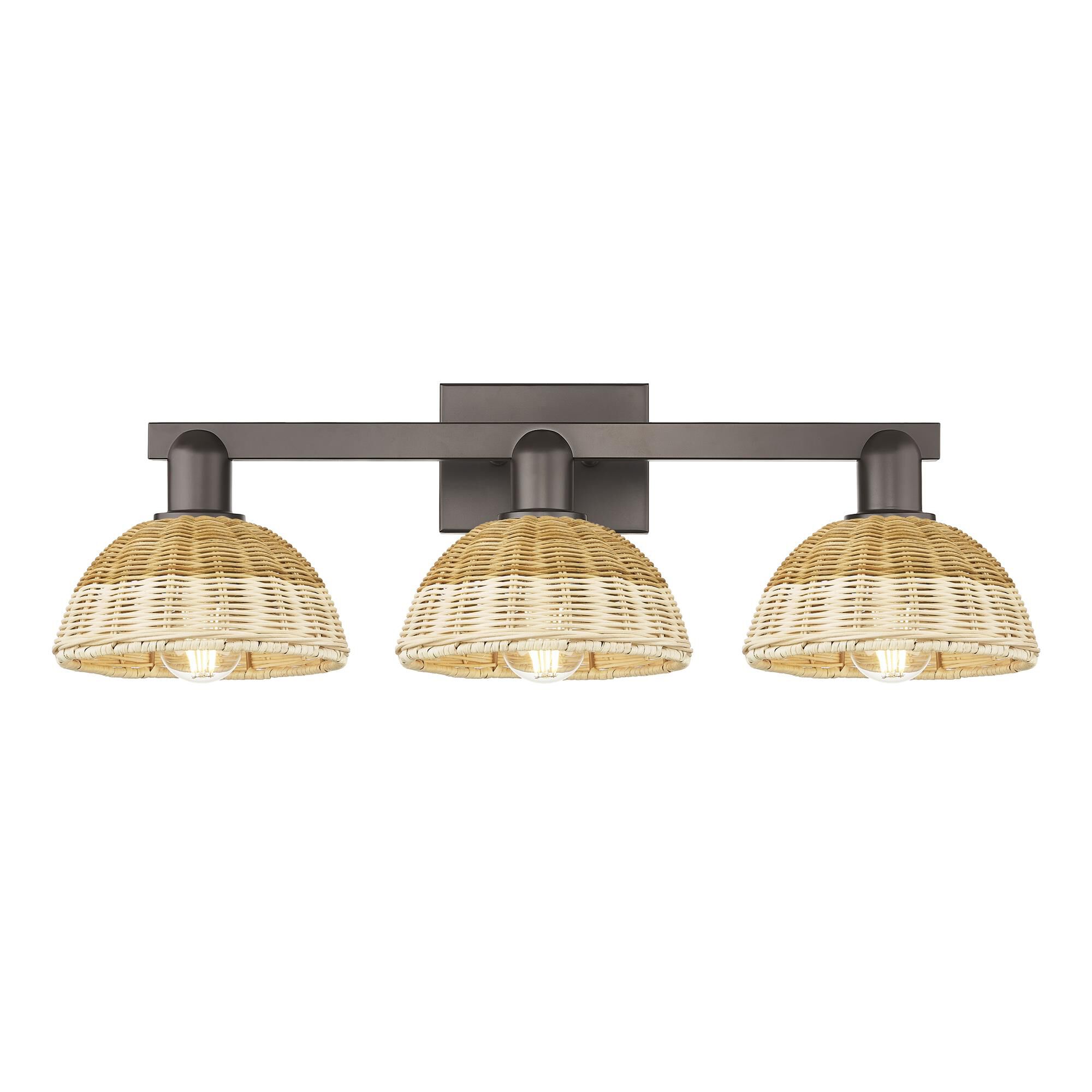 Shown in Oil Rubbed Bronze finish and Natural shade