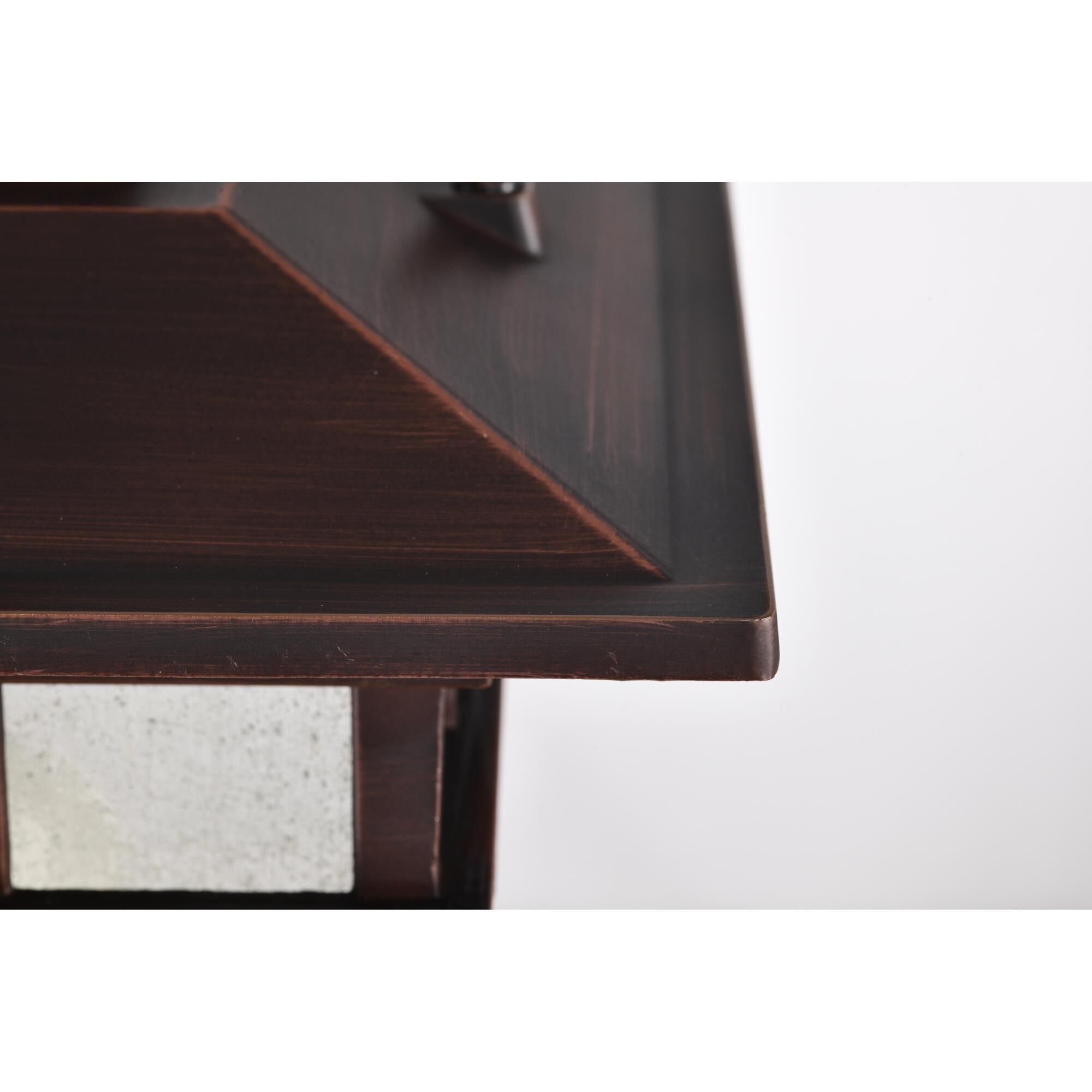 Shown in Rustic Bronze finish and Seeded glass and Seeded shade