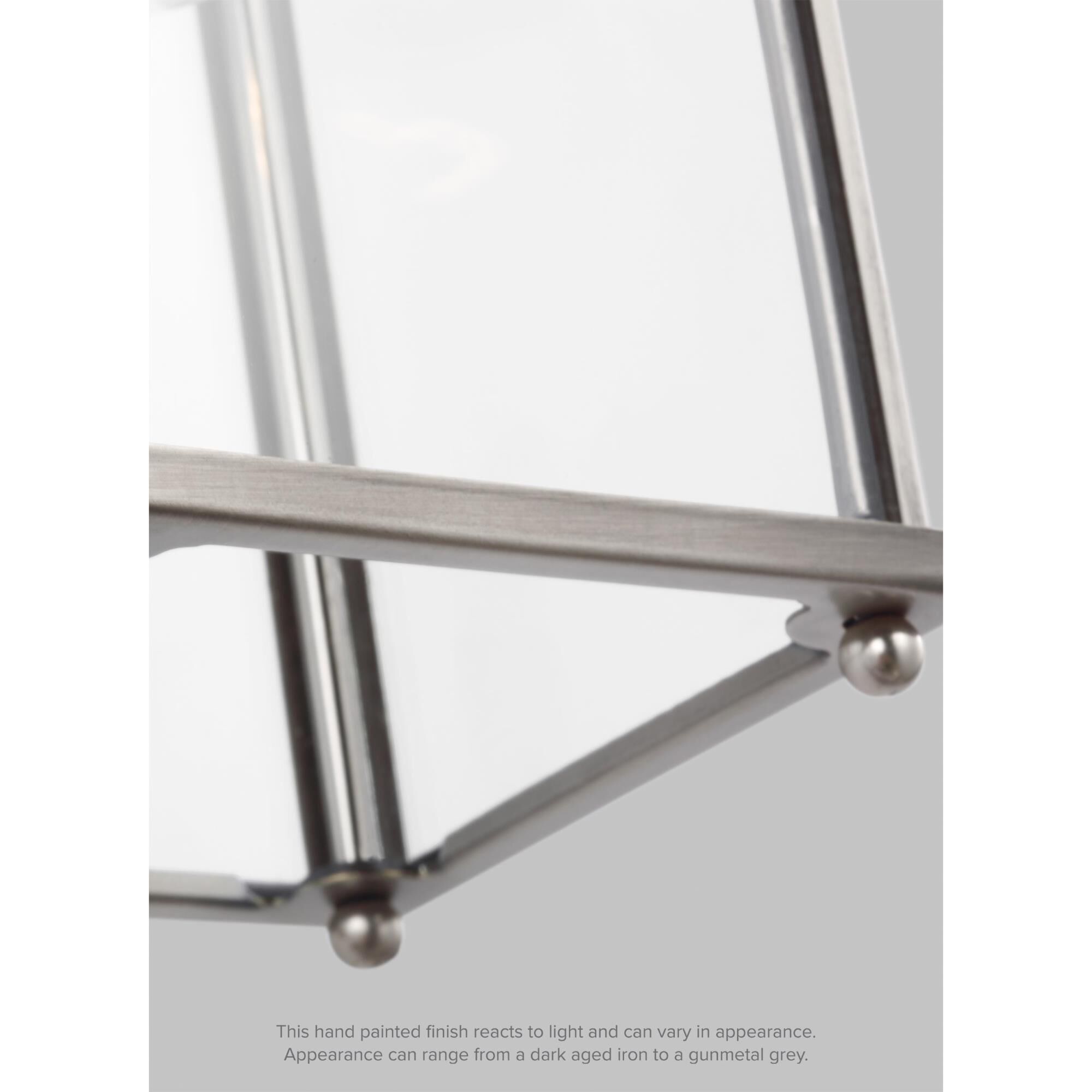 Shown in Antique Brushed Nickel finish and Clear glass
