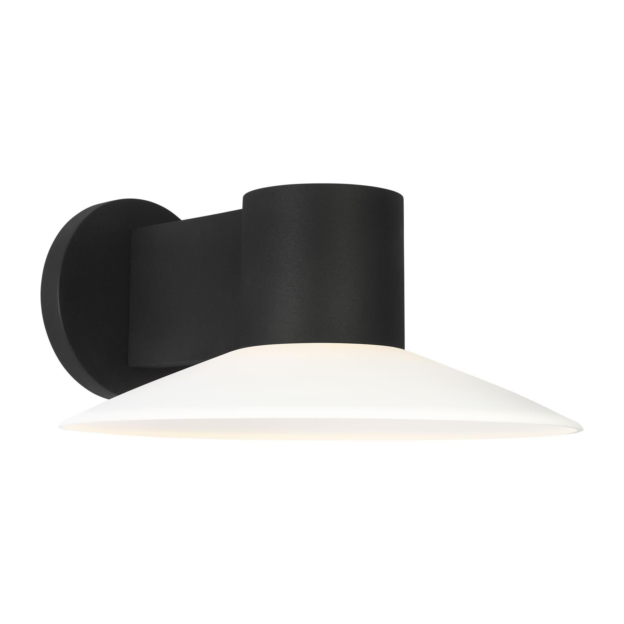 Shown in Textured Black finish and White Opal Etched glass