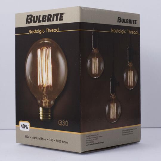 40 Watt 2000K G30 Vintage Light Bulb by Bulbrite