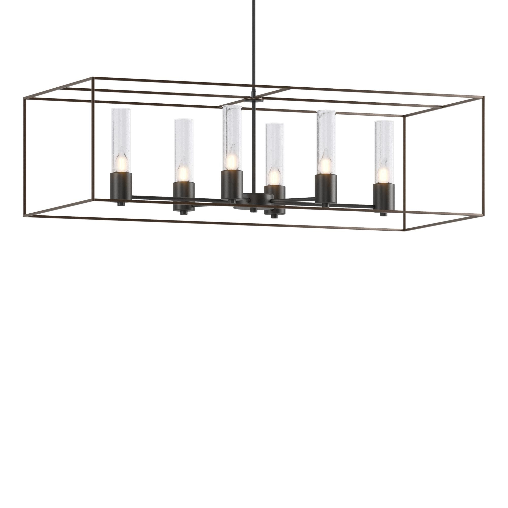 Shown in Black finish and Clear glass and Bronze accent