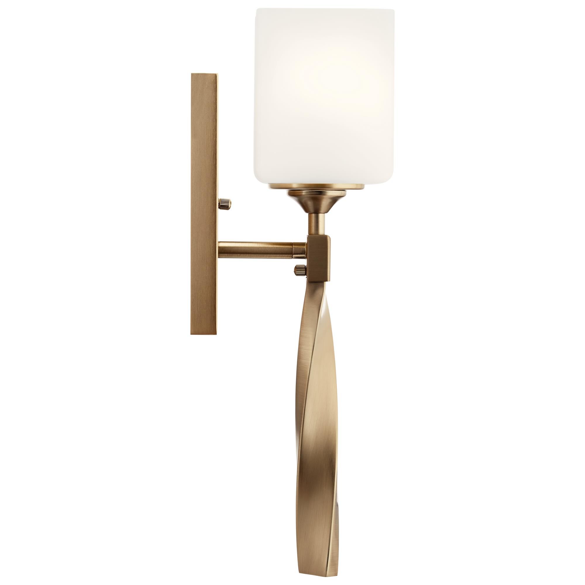 Shown in Champagne Bronze finish and Satin Etched Cased Opal glass