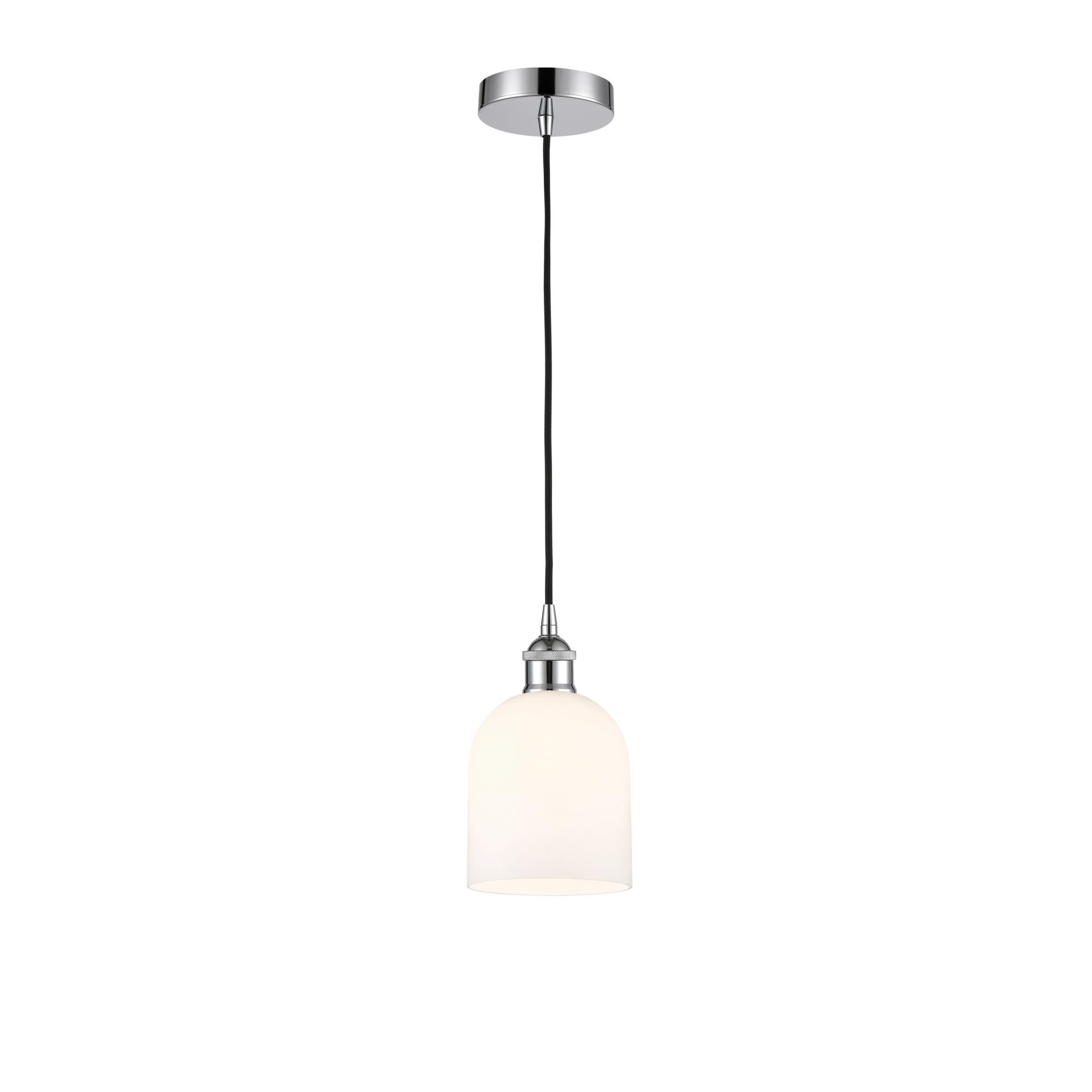 Shown in Polished Chrome finish and Glossy White glass