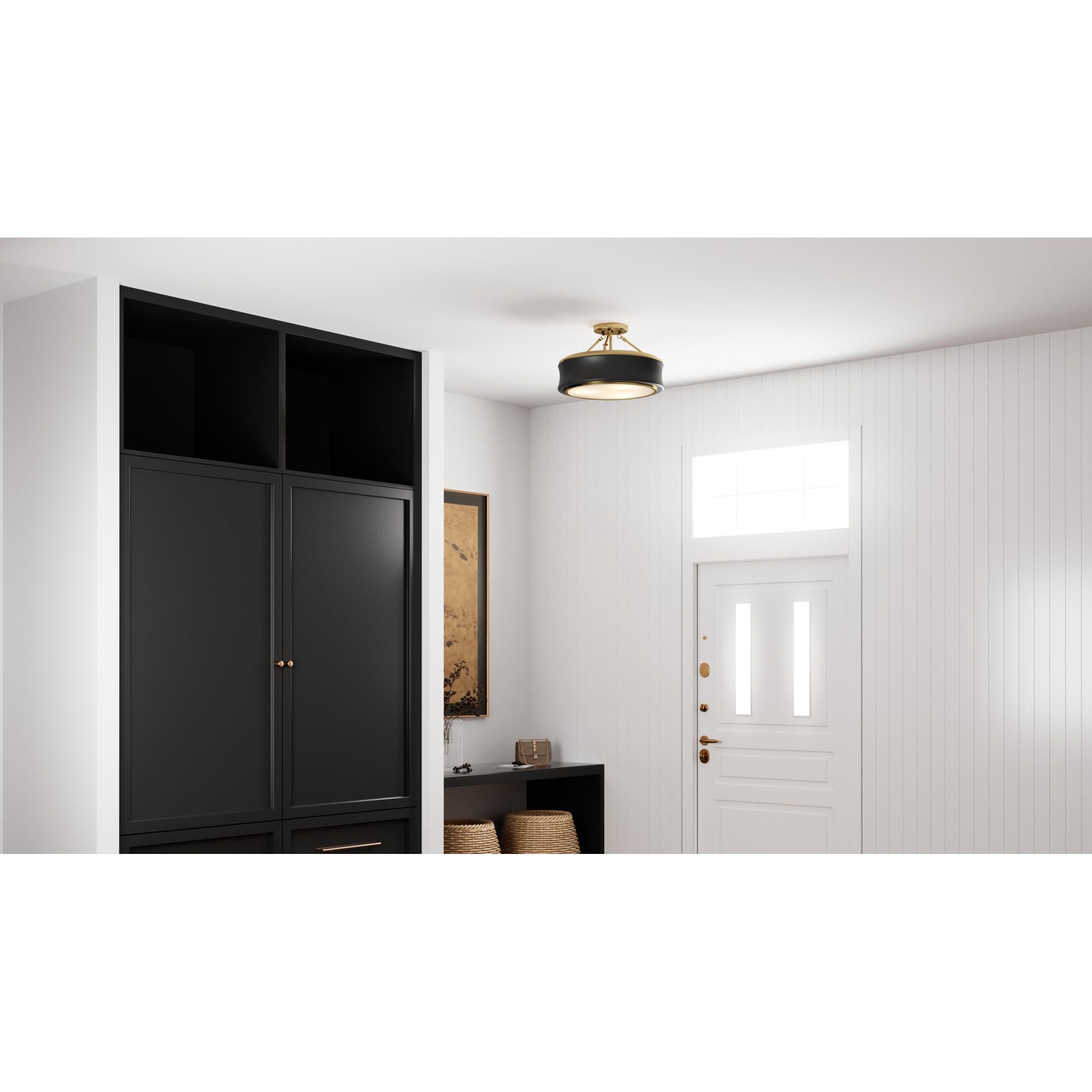 Dylan 16 Inch Semi Flush Mount by Quoizel