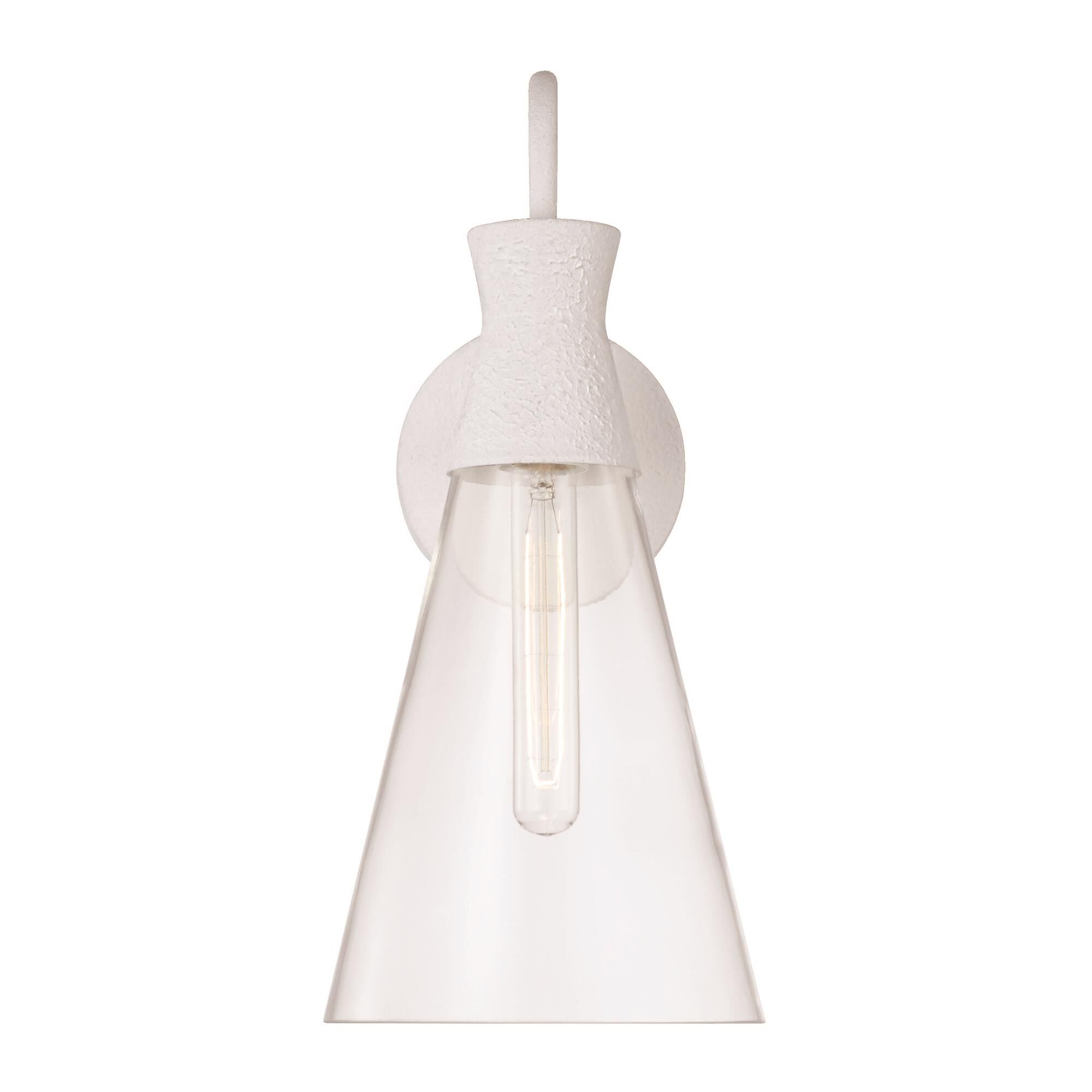Shown in Textured White finish and Clear glass