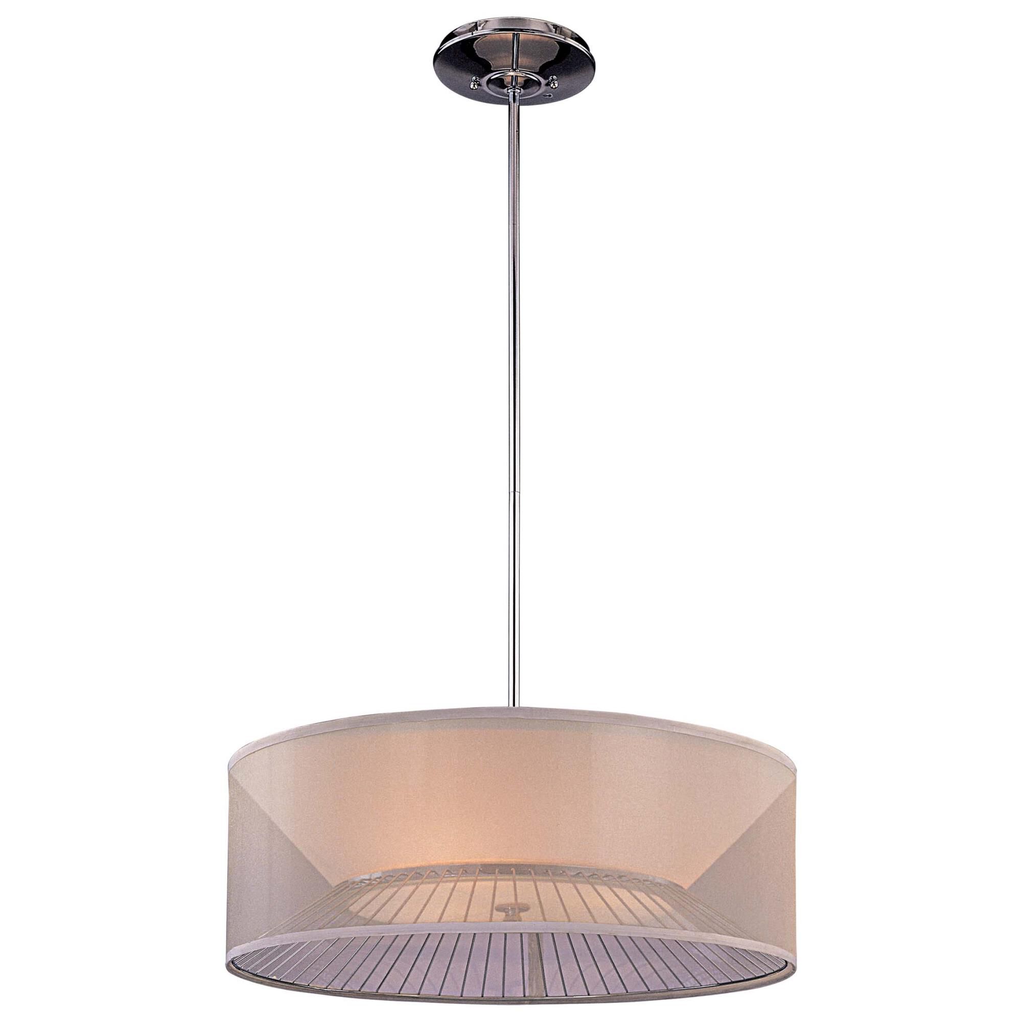 Shown in Chrome finish and Translucent Silk shade