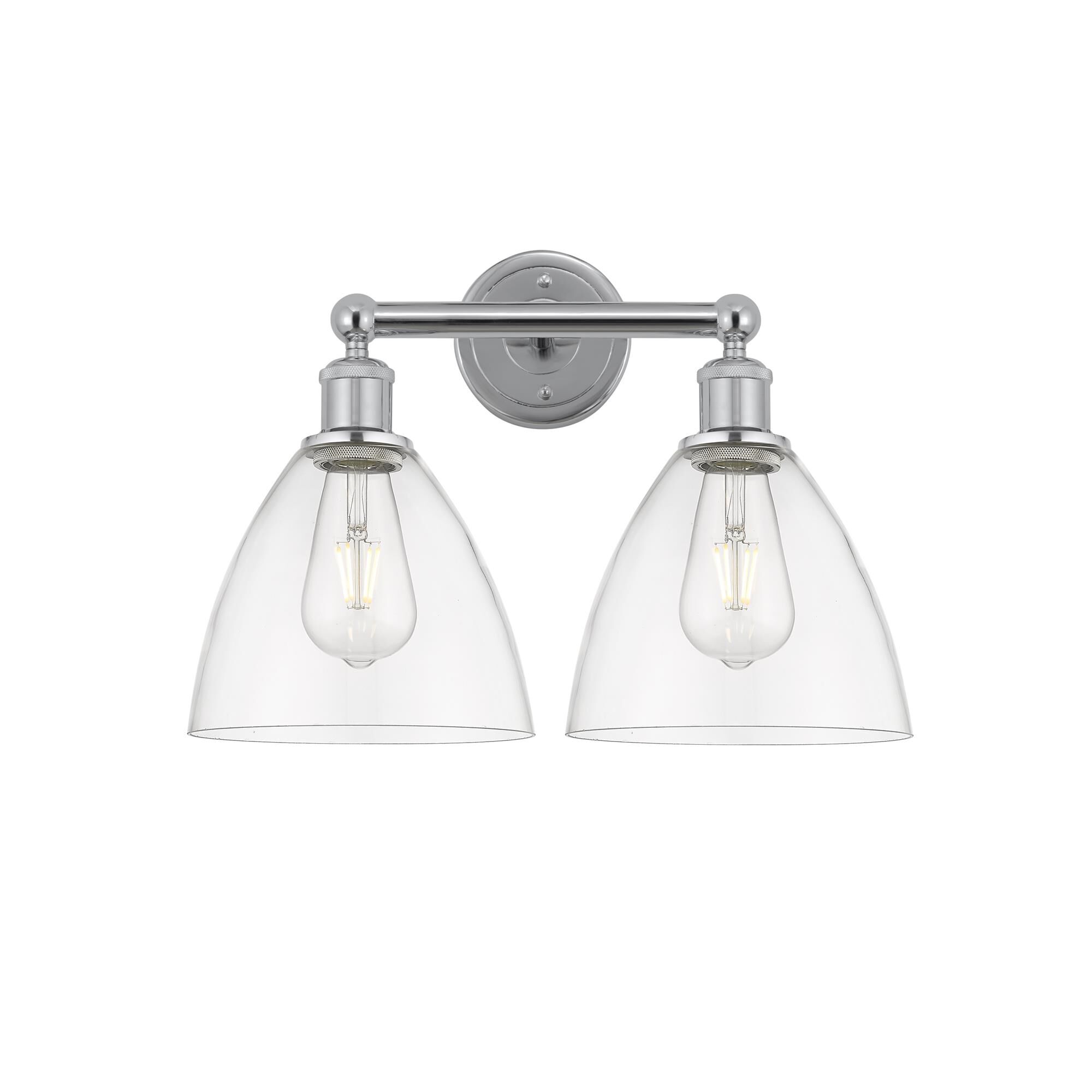 Shown in Polished Chrome, Clear finish and Clear glass and Clear Glass shade