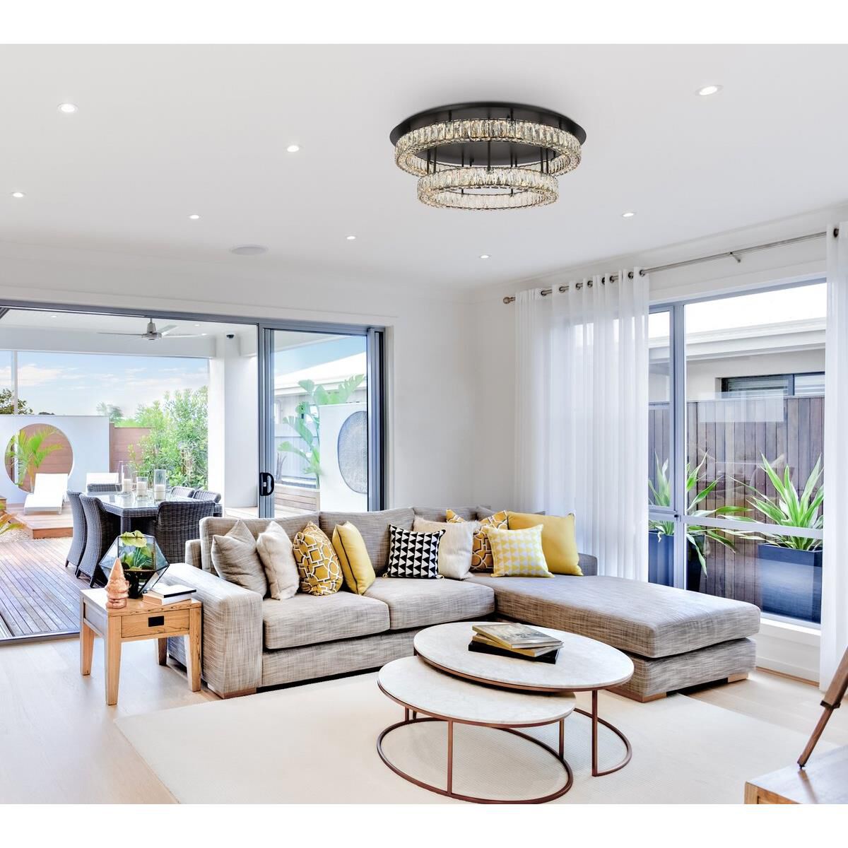 Monroe Semi Flush Mount by Elegant Lighting