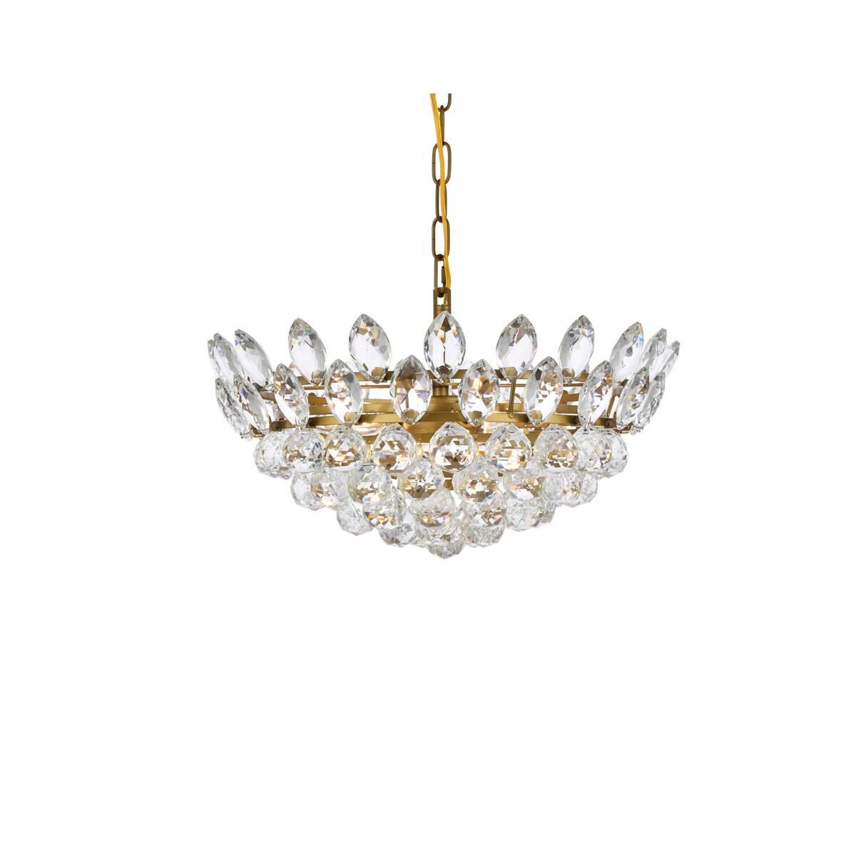 Shown in Brass finish and Royal Cut Clear crystal