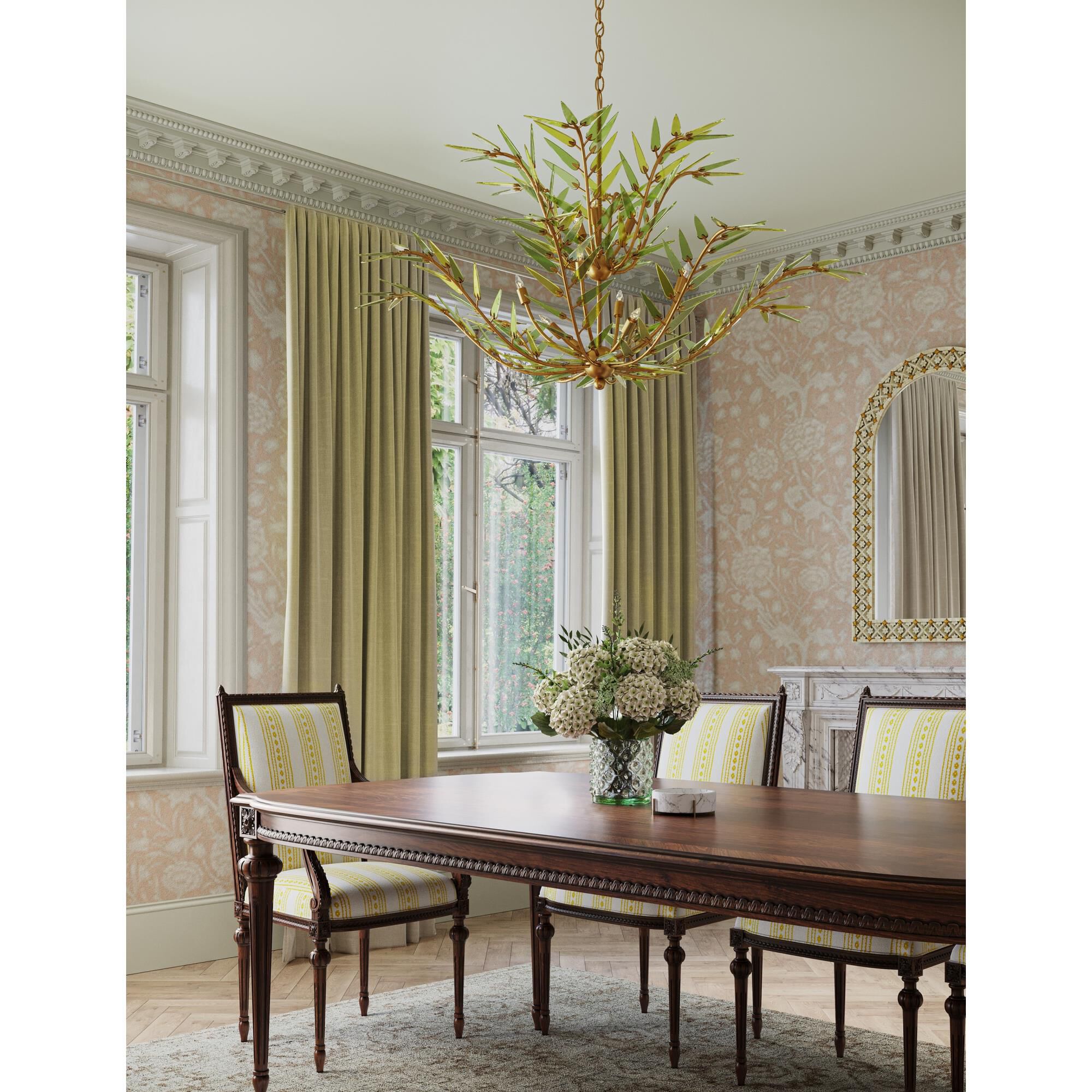 Shown in Green, Contemporary Gold Leaf and Contemporary Gold finish