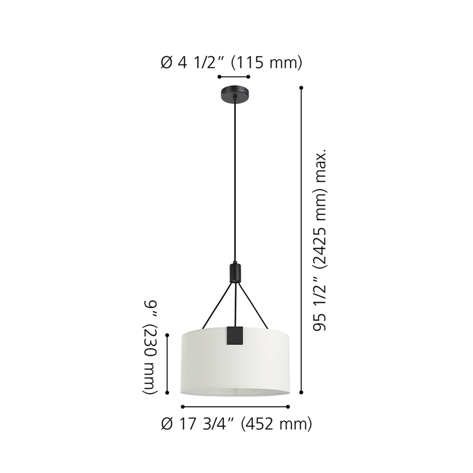 Tortola 17 Inch Large Pendant by Eglo Lighting