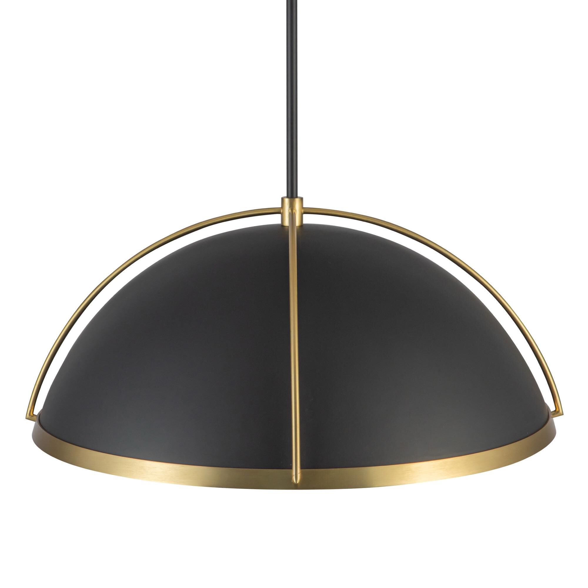 Shown in Black and Brushed Brass finish