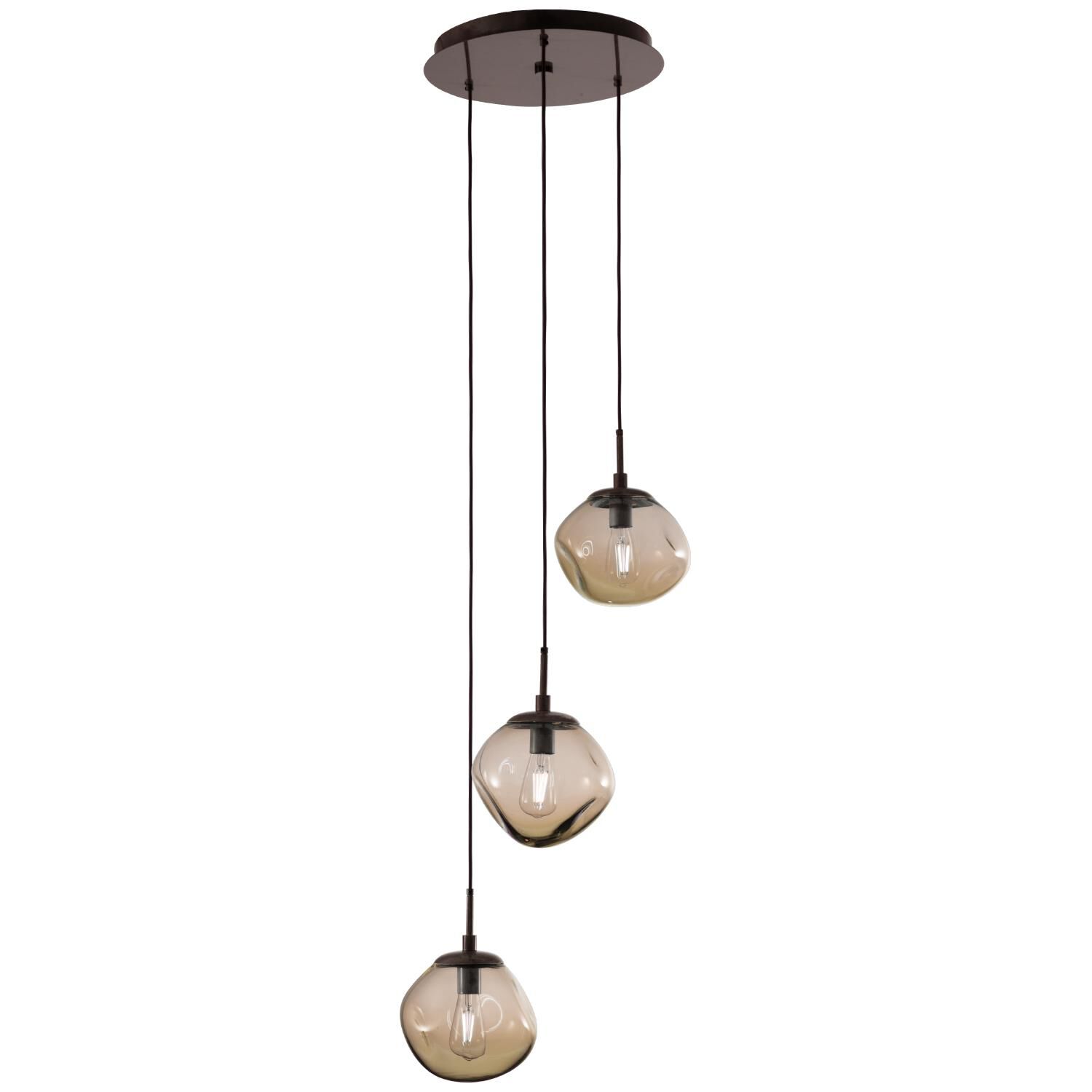 Levi Wilson Nebula 22 Inch 3 Light Multi Light Pendant by Hammerton Studio