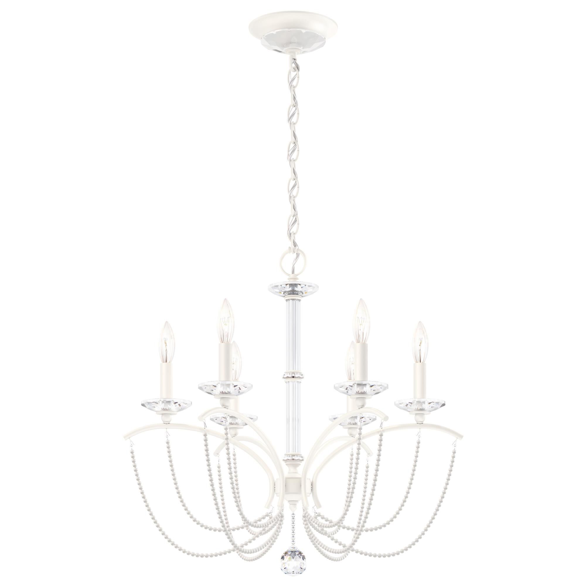 Shown in White finish and White Pearl crystal